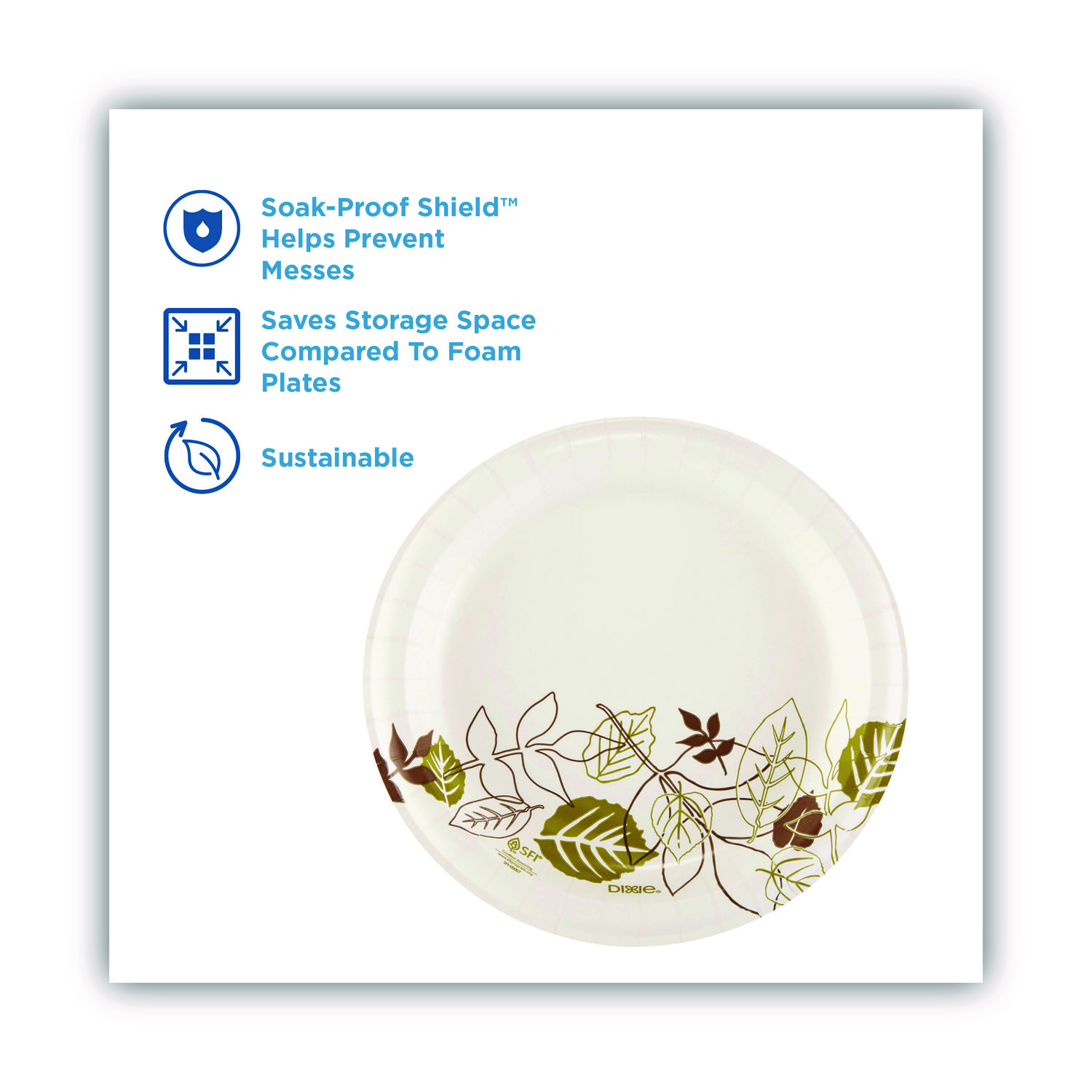 Dixie 1000-Pack Paper Leak Proof Disposable Dessert Plates in the