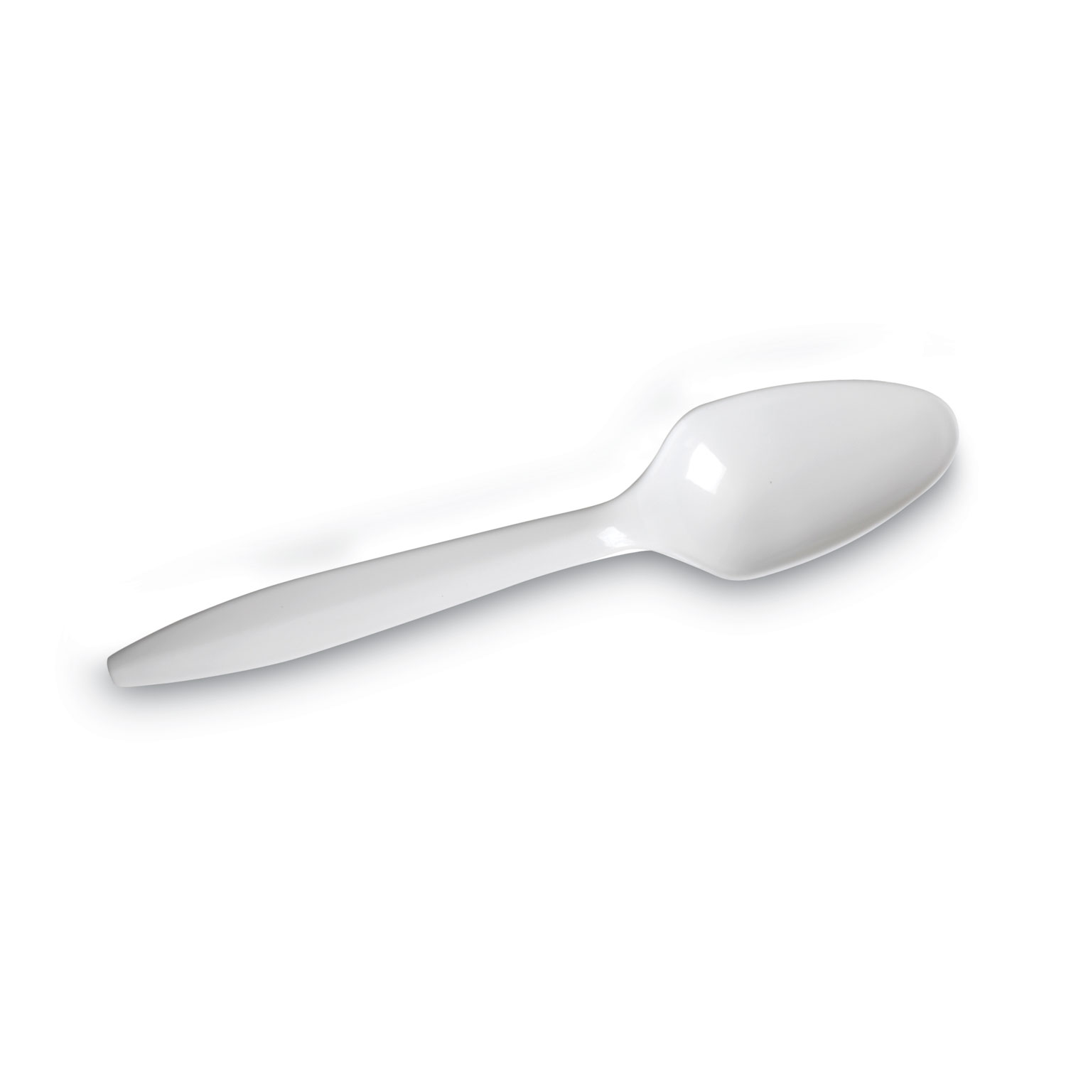 Dixie Plastic Cutlery Mediumweight Teaspoons White 1000/Carton PTM21 
