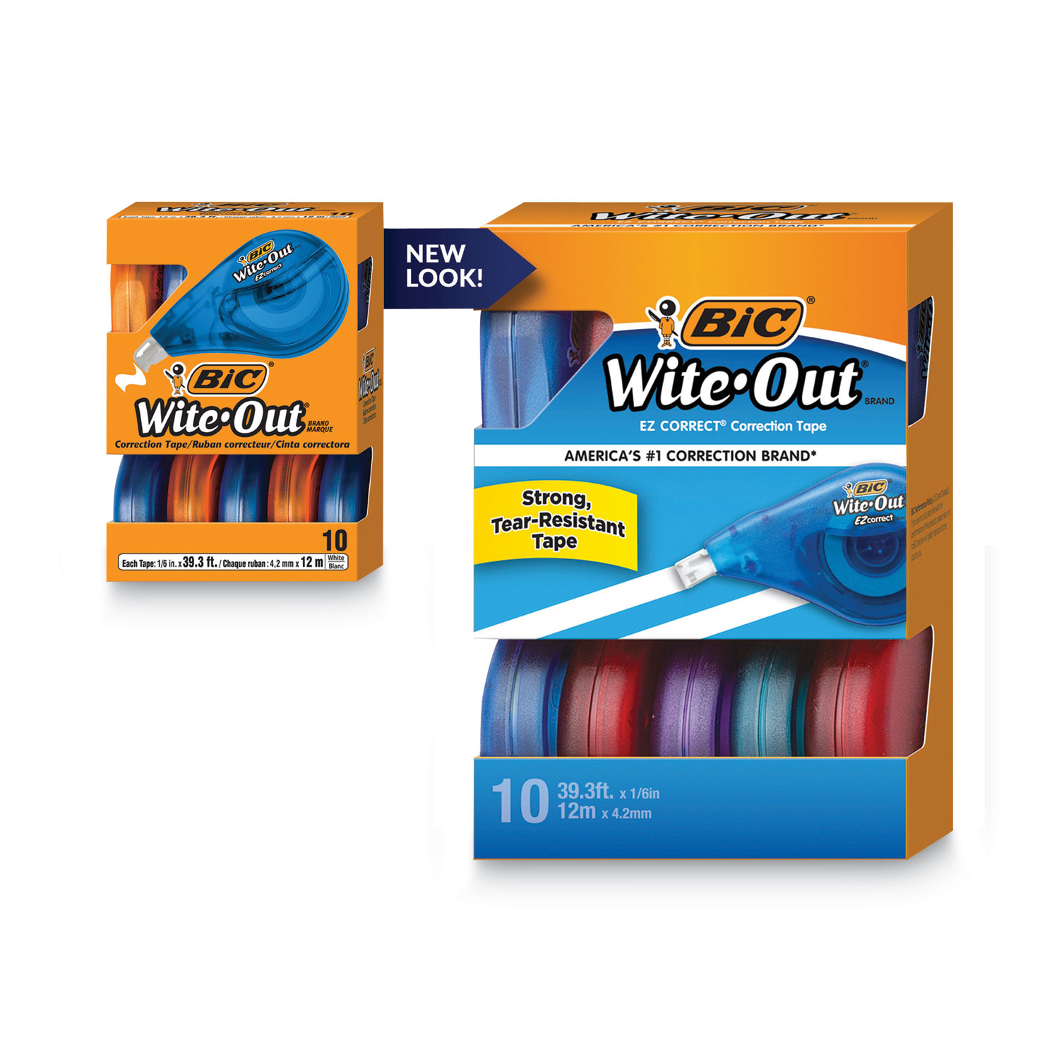 Bic Wite-Out Brand Ez Correct Correction Tape, Fast, Clean And Easy To Use, White  Correction