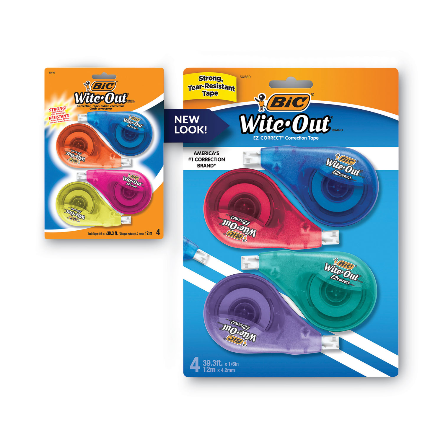 Wite-Out EZ Correct Correction Tape, Non-Refillable, 1/6 x 472, 18/Pack, Bic