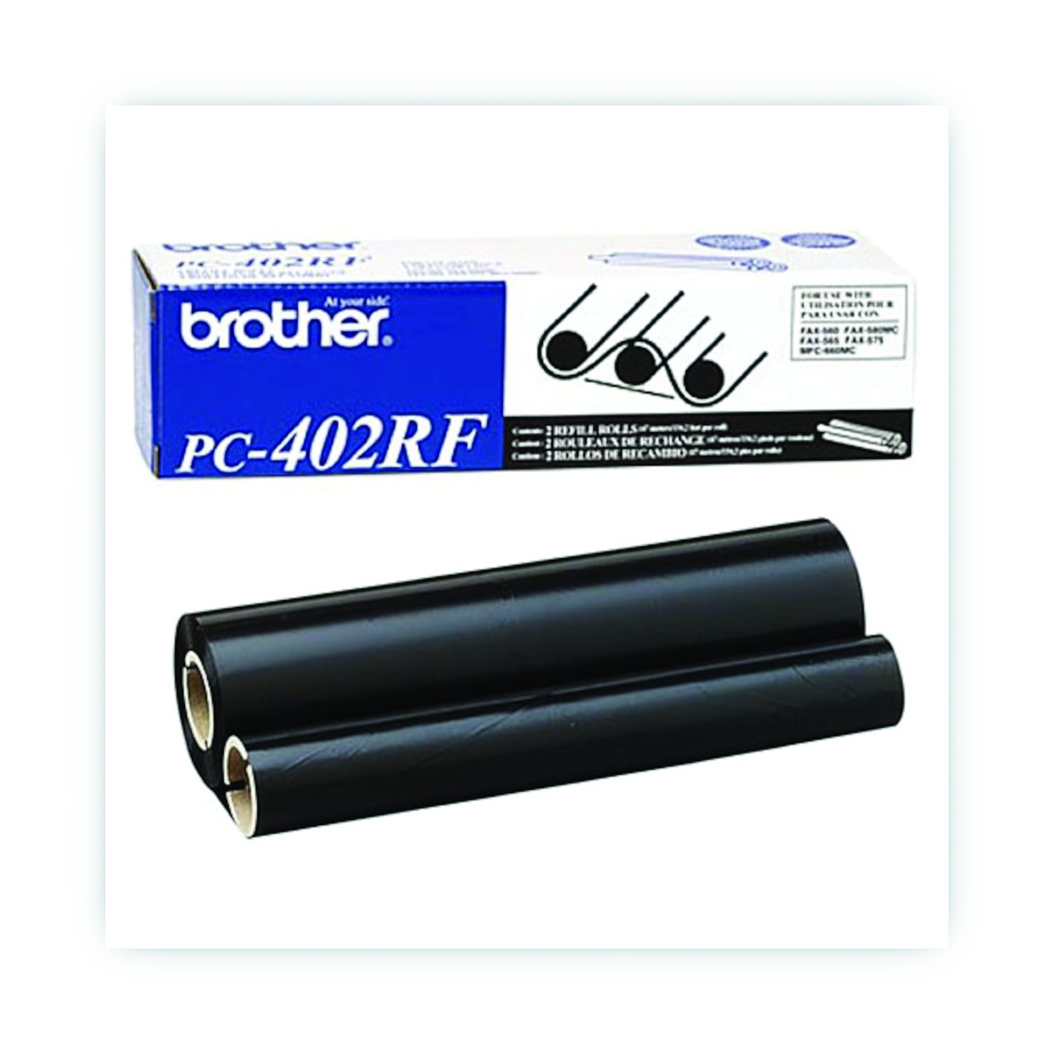 Original Brother PC-75 Thermal Transfer Fax Cassette – Black, For T102/T104/T106 (144 Pages)