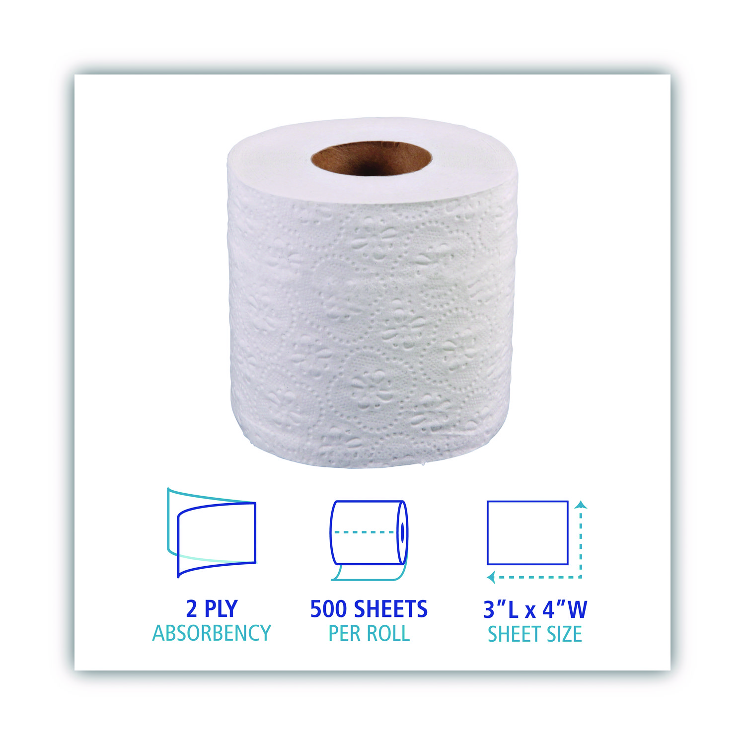 Iashikaboutique White Plain Toilet Tissue Paper Roll (Pack Of 3