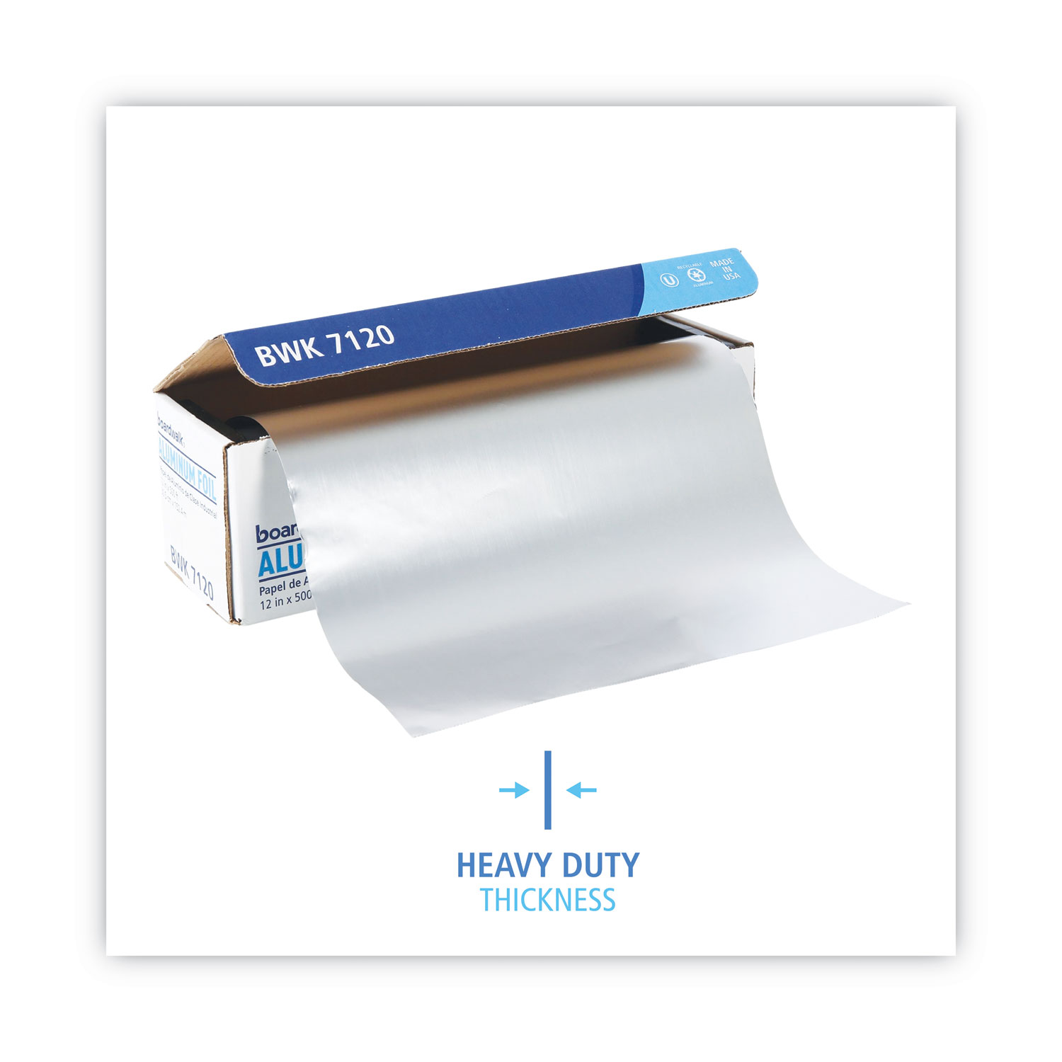 Heavy-Duty Aluminum Foil Roll, 12 x 500 ft