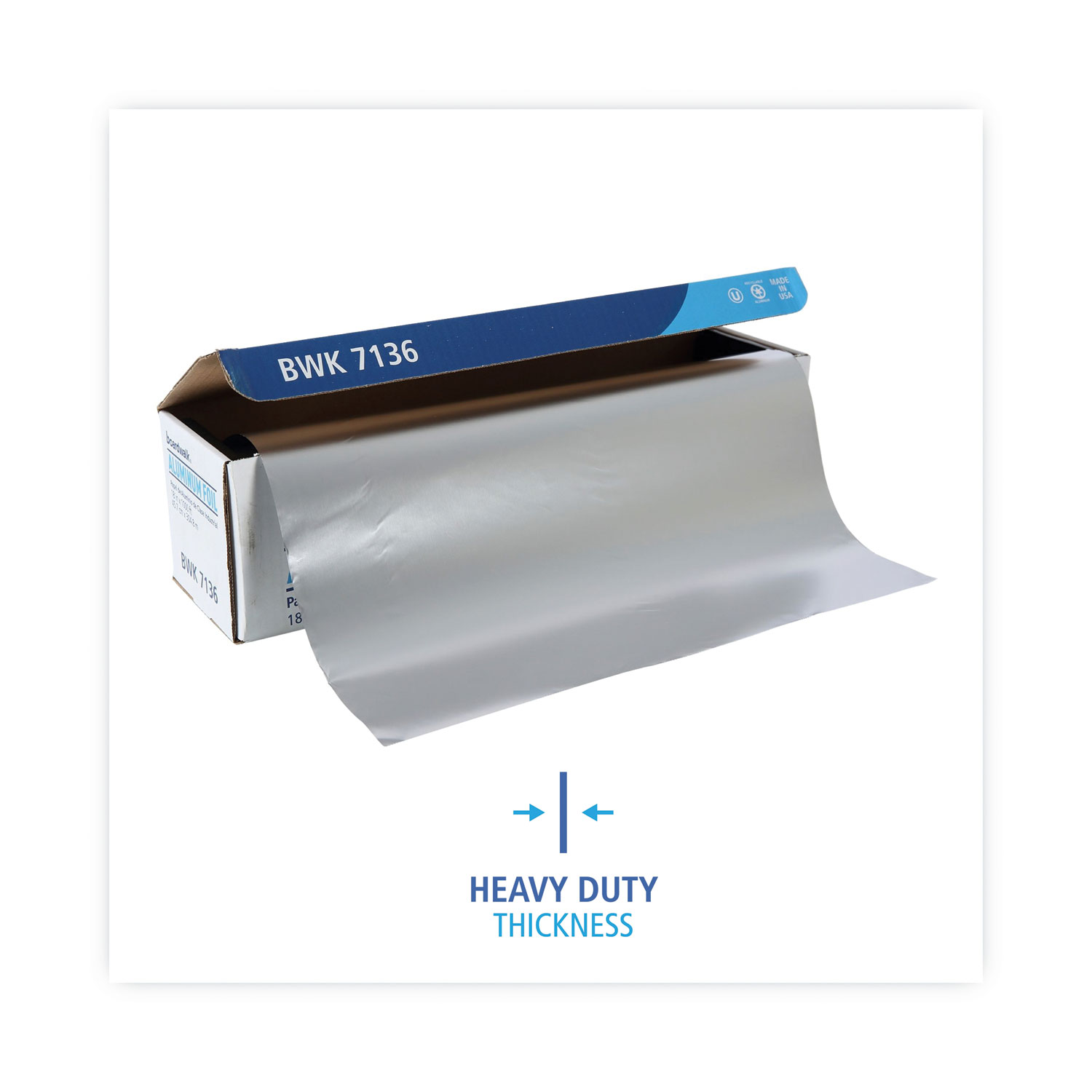 Heavy Duty Aluminum Foil Roll, 18 x 1,000 ft, Silver - mastersupplyonline