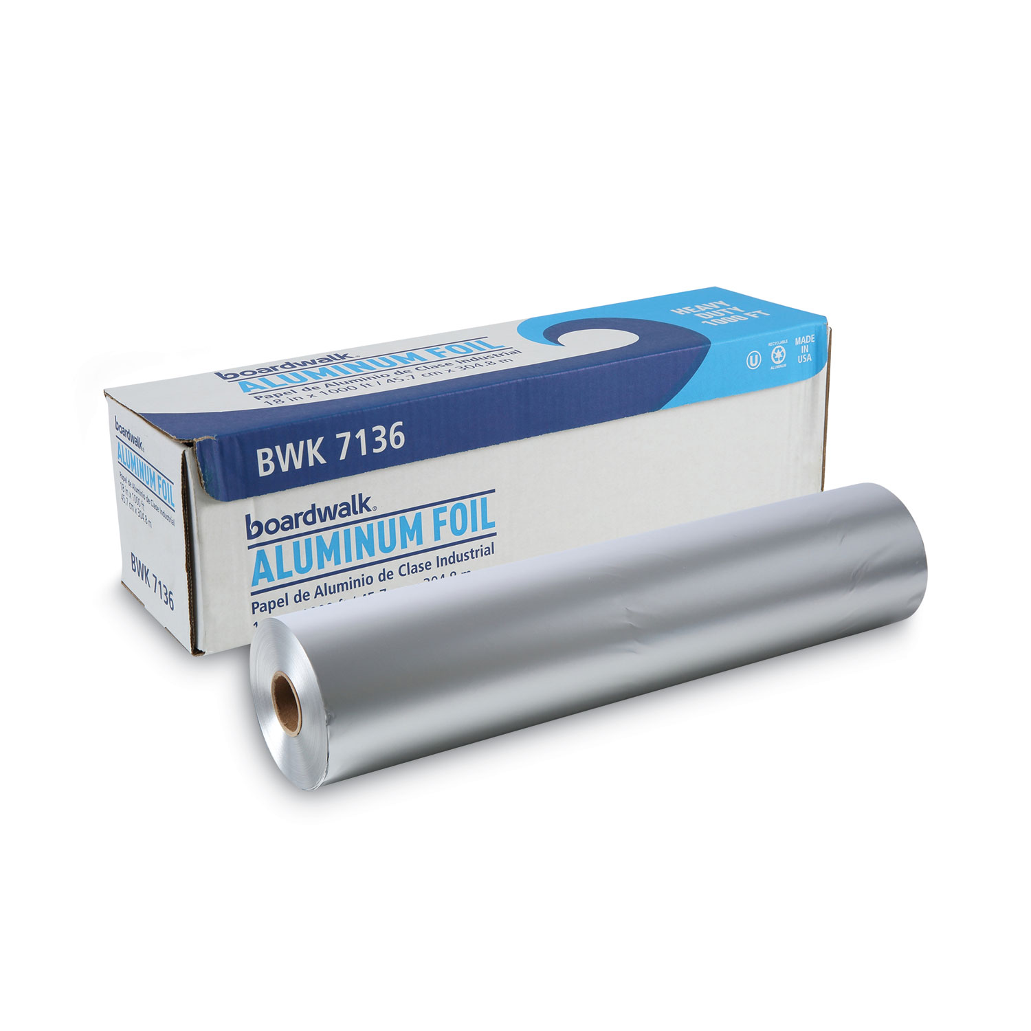 Heavy Duty Aluminum Foil Roll, 18 x 75 ft, Silver - Zerbee