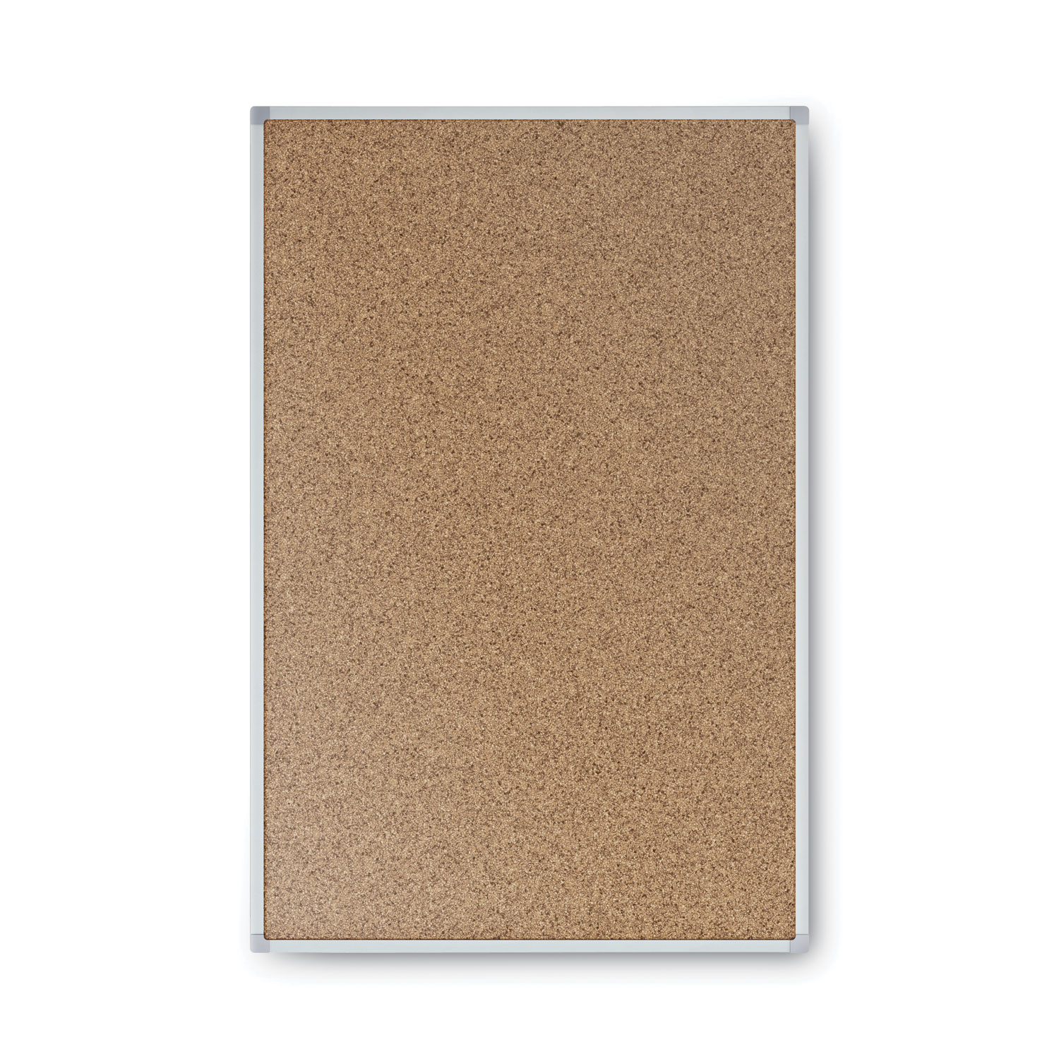 Cork Bulletin Board, 24 x 18, Silver Aluminum Frame Pointer Office