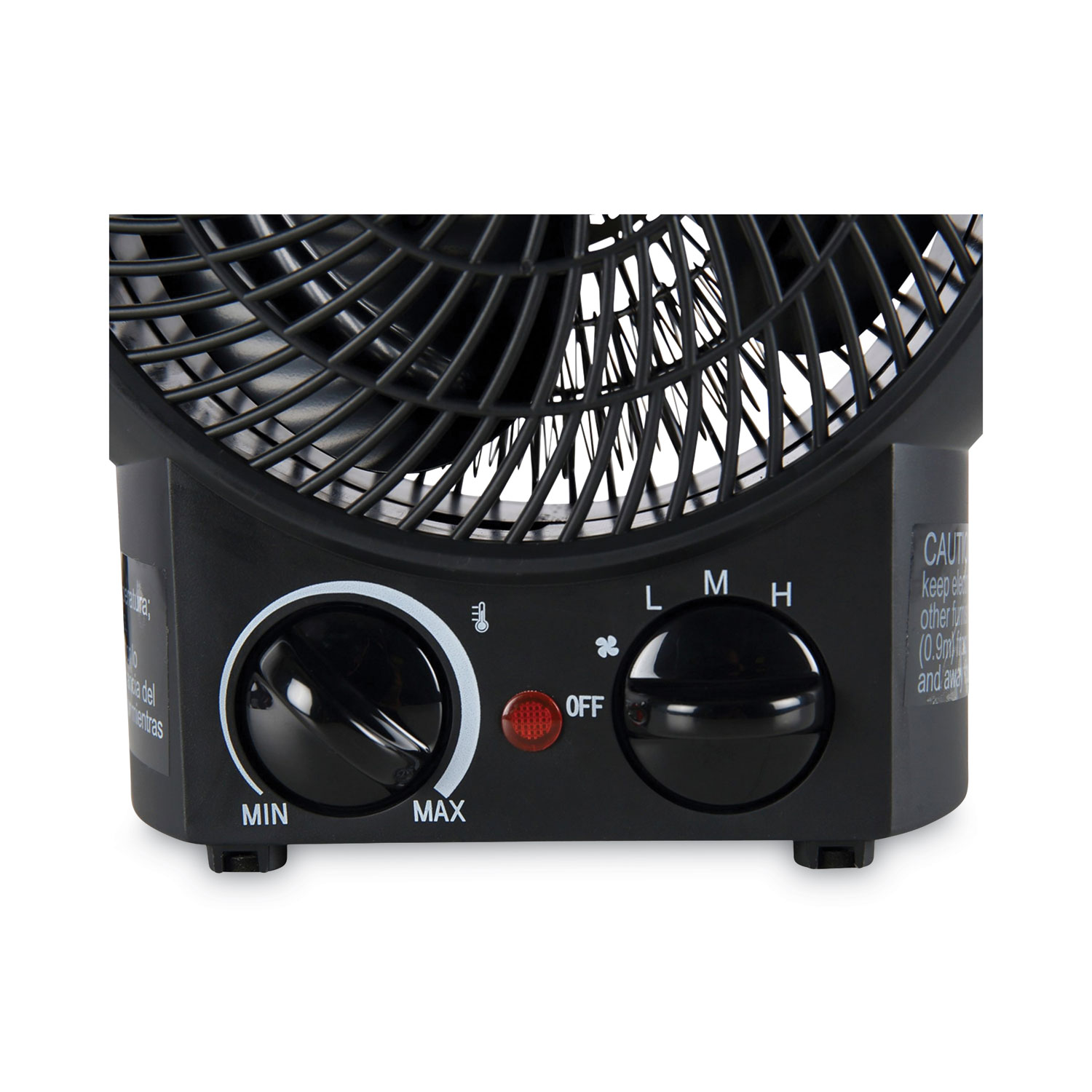 Heater Fan, 1,500 W, 8.25 x 4.37 x 9.5, Black Zuma