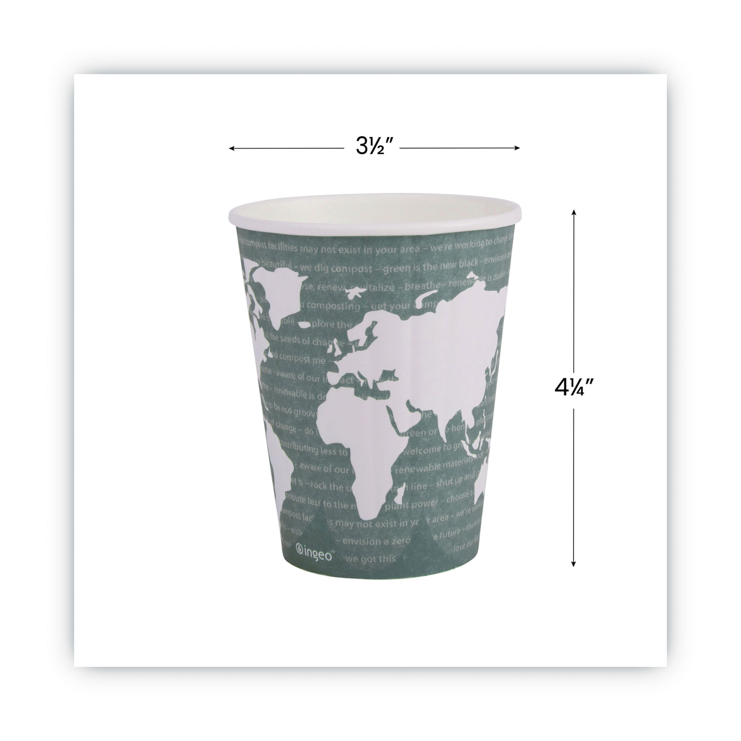 Compostable Insulated Coffee Cups - 16oz Eco-Friendly Insulated