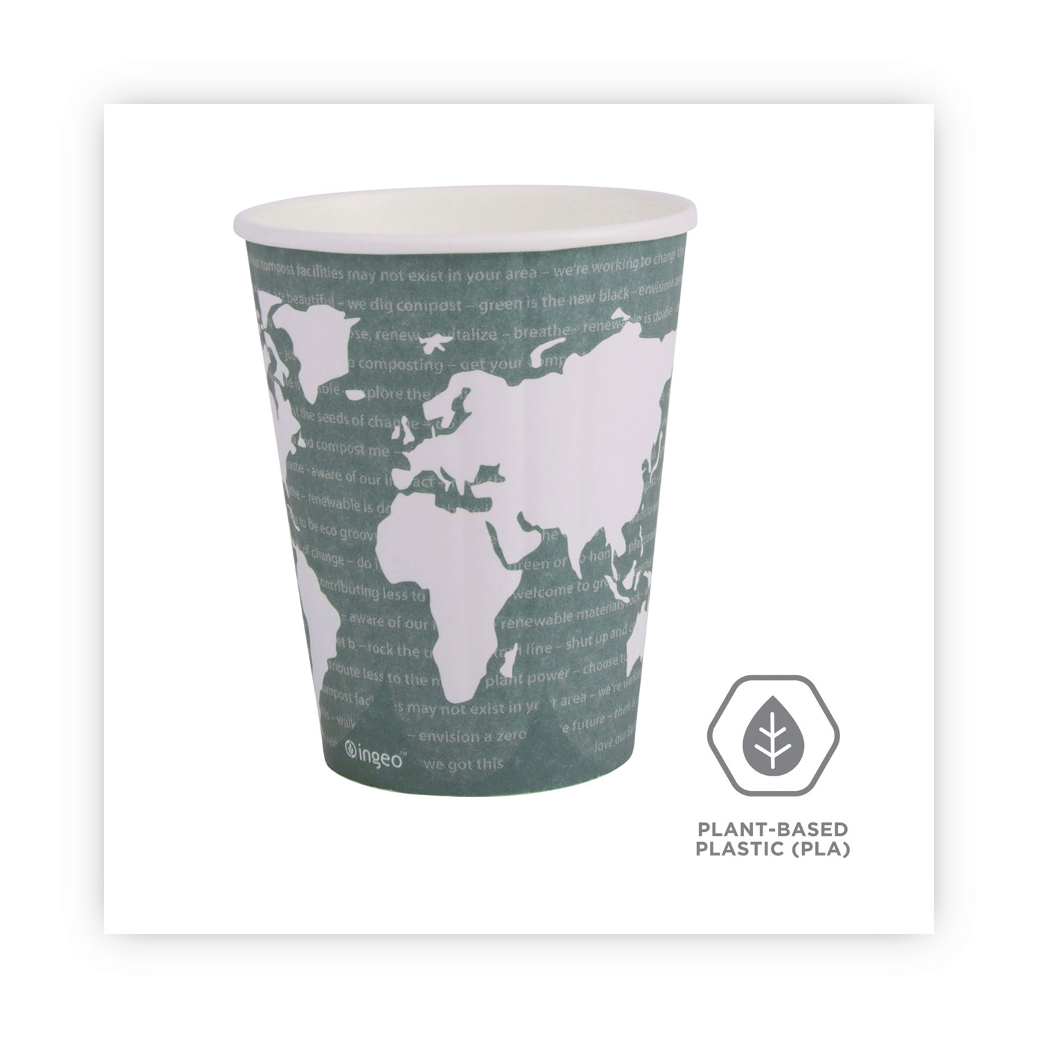 Eco Products GreenStripe Plastic Cold Cups 12 Oz. Carton Of 1000