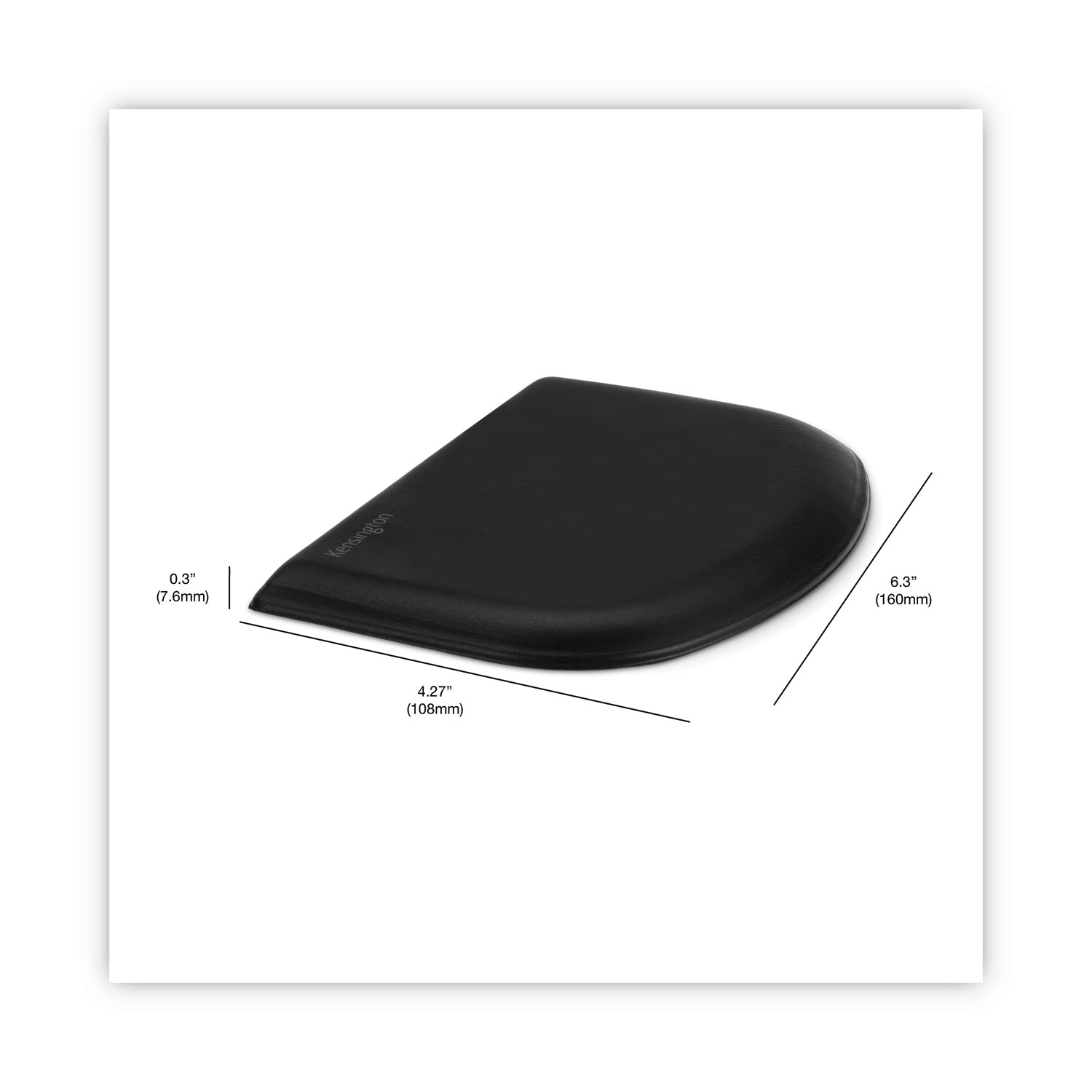 ErgoSoft Wrist Rest for Slim Mouse/Trackpad, 6.3 x 4.3, Black Zerbee