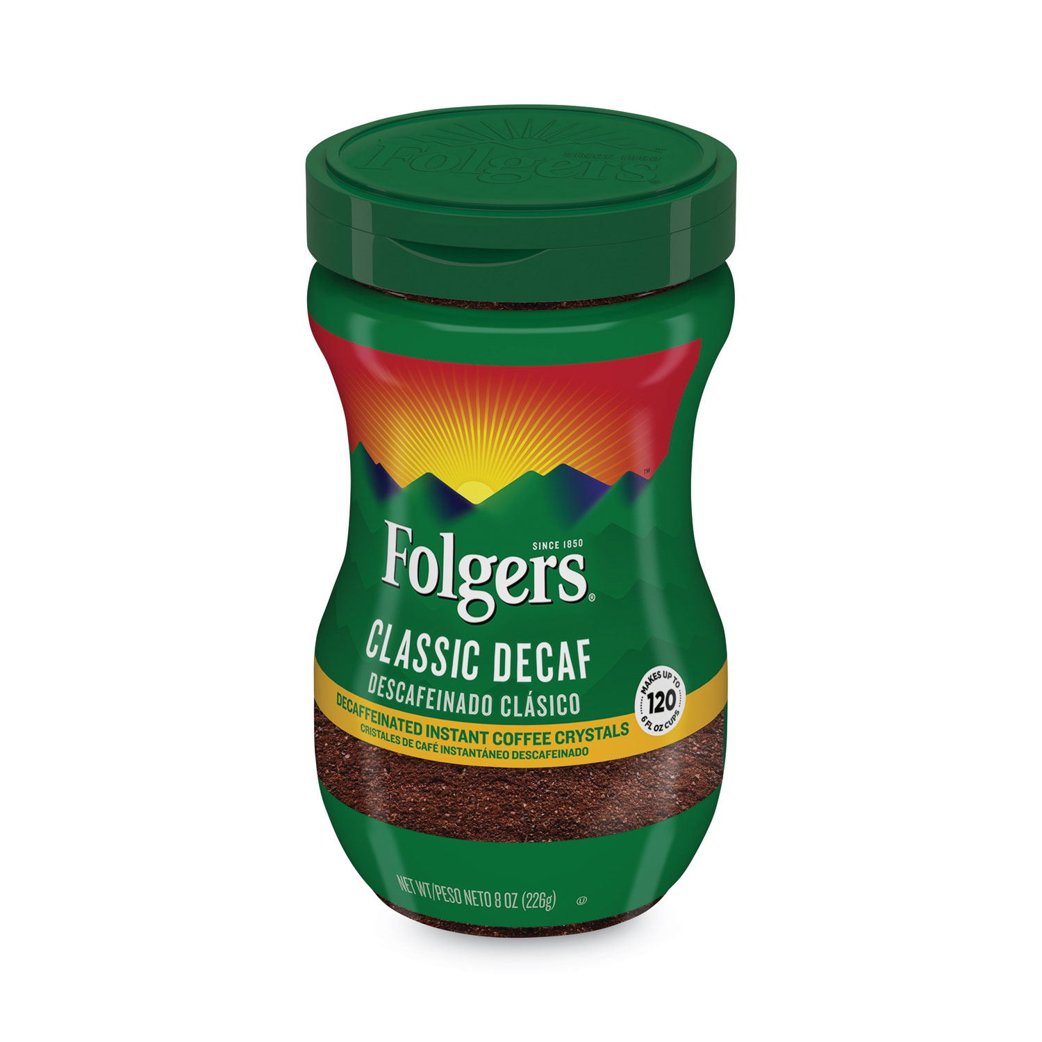 Folgers® Instant Coffee Crystals, Classic Decaf, 8 oz | Massey ...