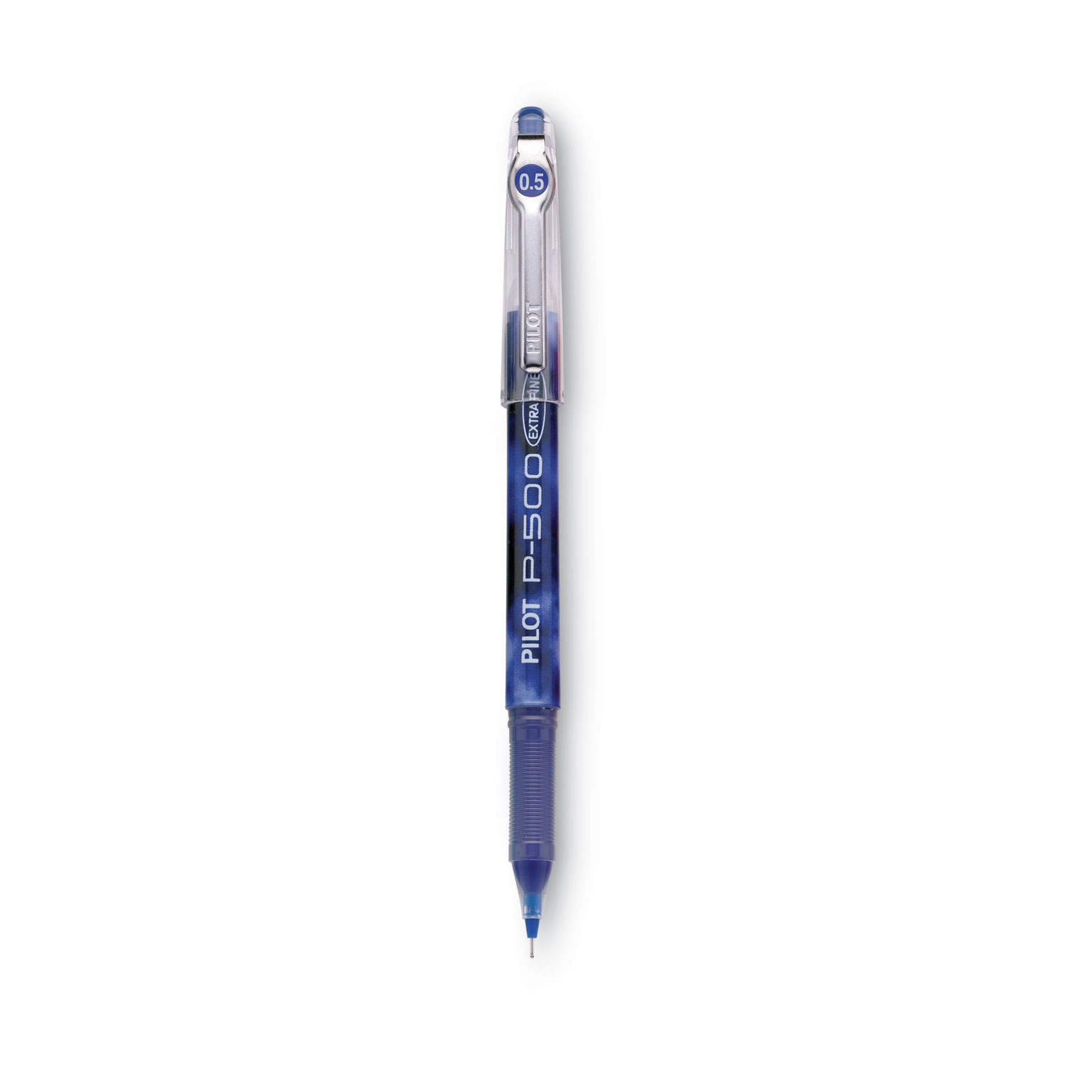 Precise P-500 Gel Pen, Stick, Extra-Fine 0.5 mm, Blue Ink, Blue Barrel, Dozen