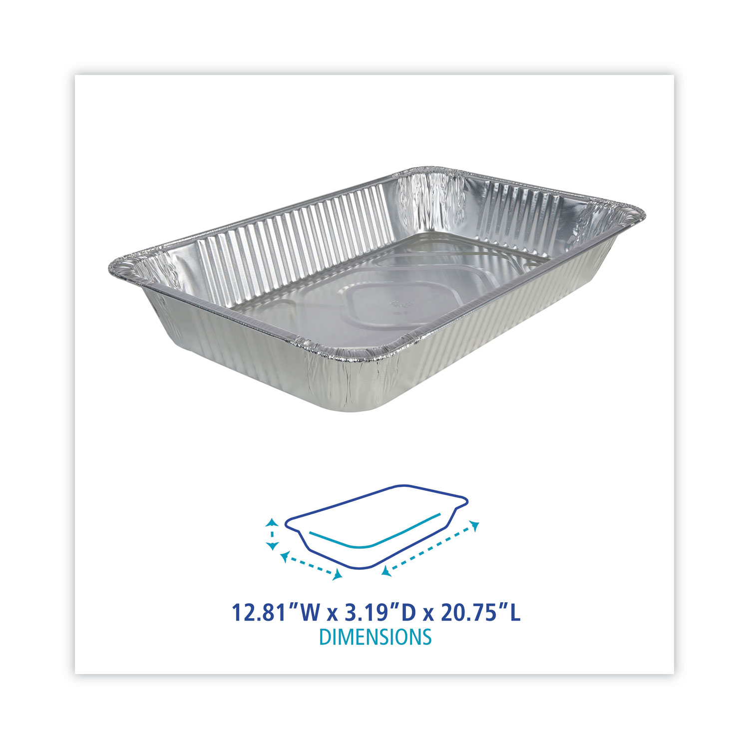 Eco-Foil Aluminum Deep Steam Table Pan, Full Size, 15 ct