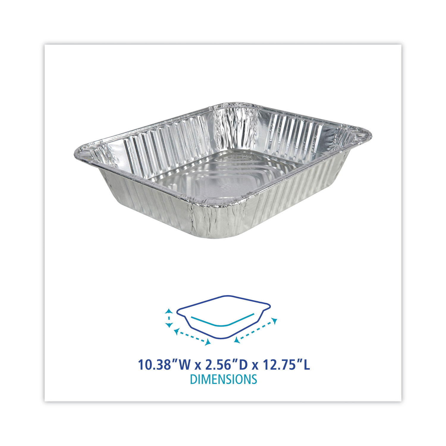 Aluminum Steam Table Lid for Half Size Pan, 100/Case - mastersupplyonline