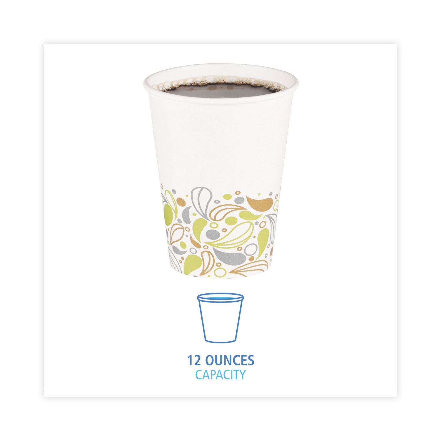 Boardwalk BWKDEER12HCUP 12 oz. Deerfield Printed Paper Hot Cups (50 Cups/Sleeve, 20 Sleeves/Carton)