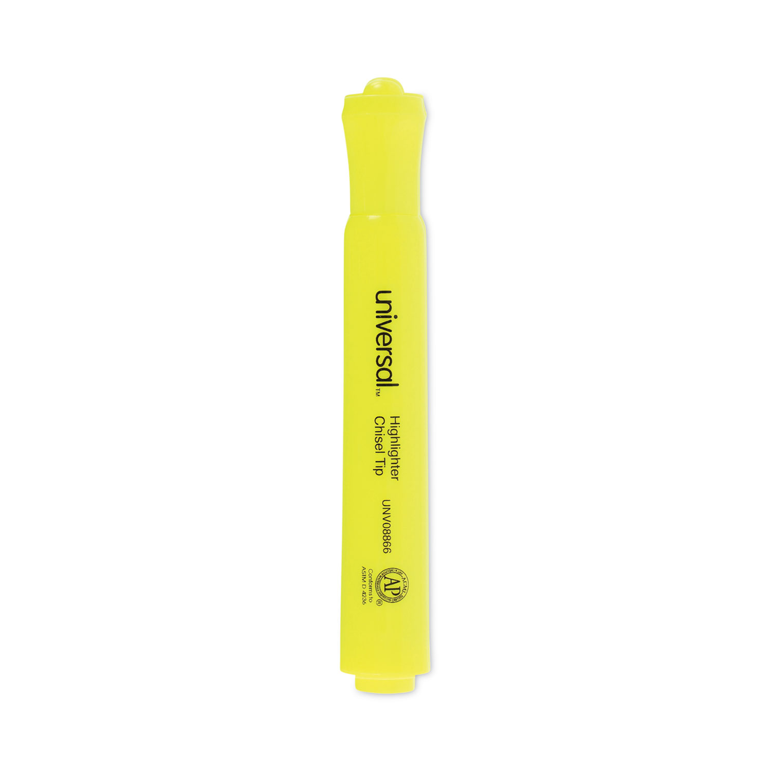 Desk Highlighter Value Pack, Fluorescent Yellow Ink, Chisel Tip, Yellow Barrel, 36/Pack