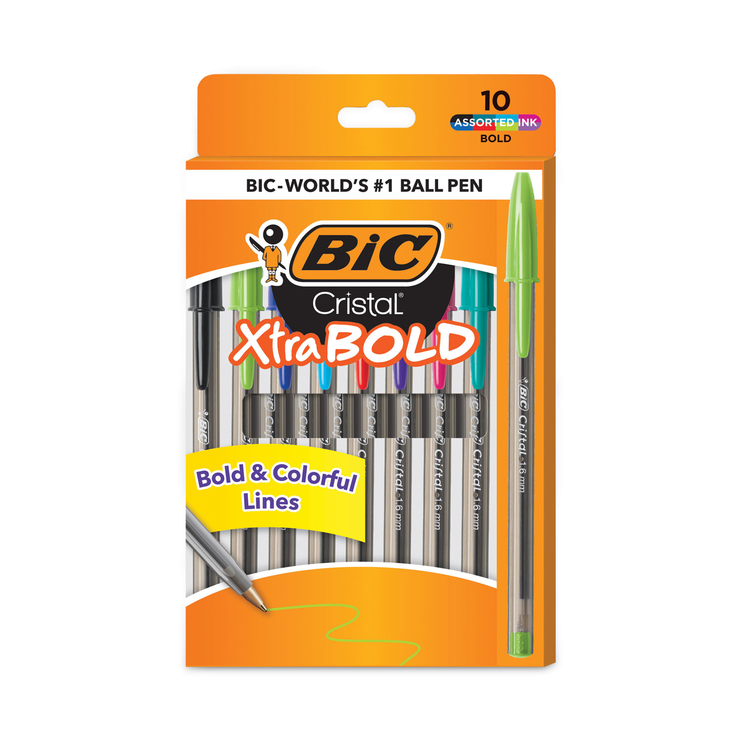 Leeuw het ergste Waden Cristal Xtra Bold Ballpoint Pen, Stick, Bold 1.6 mm, Assorted Ink and  Barrel Colors, 24/Pack - Supply Solutions