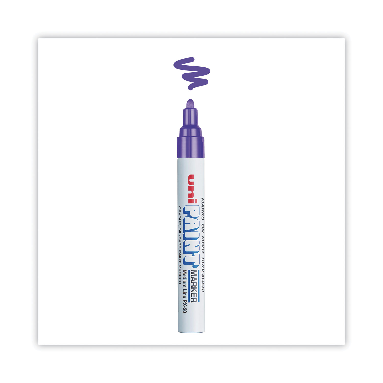 Uni-Paint 63606 PX-20 Oil-Based Permanent Marker Violet 6-Pack Medium Line 