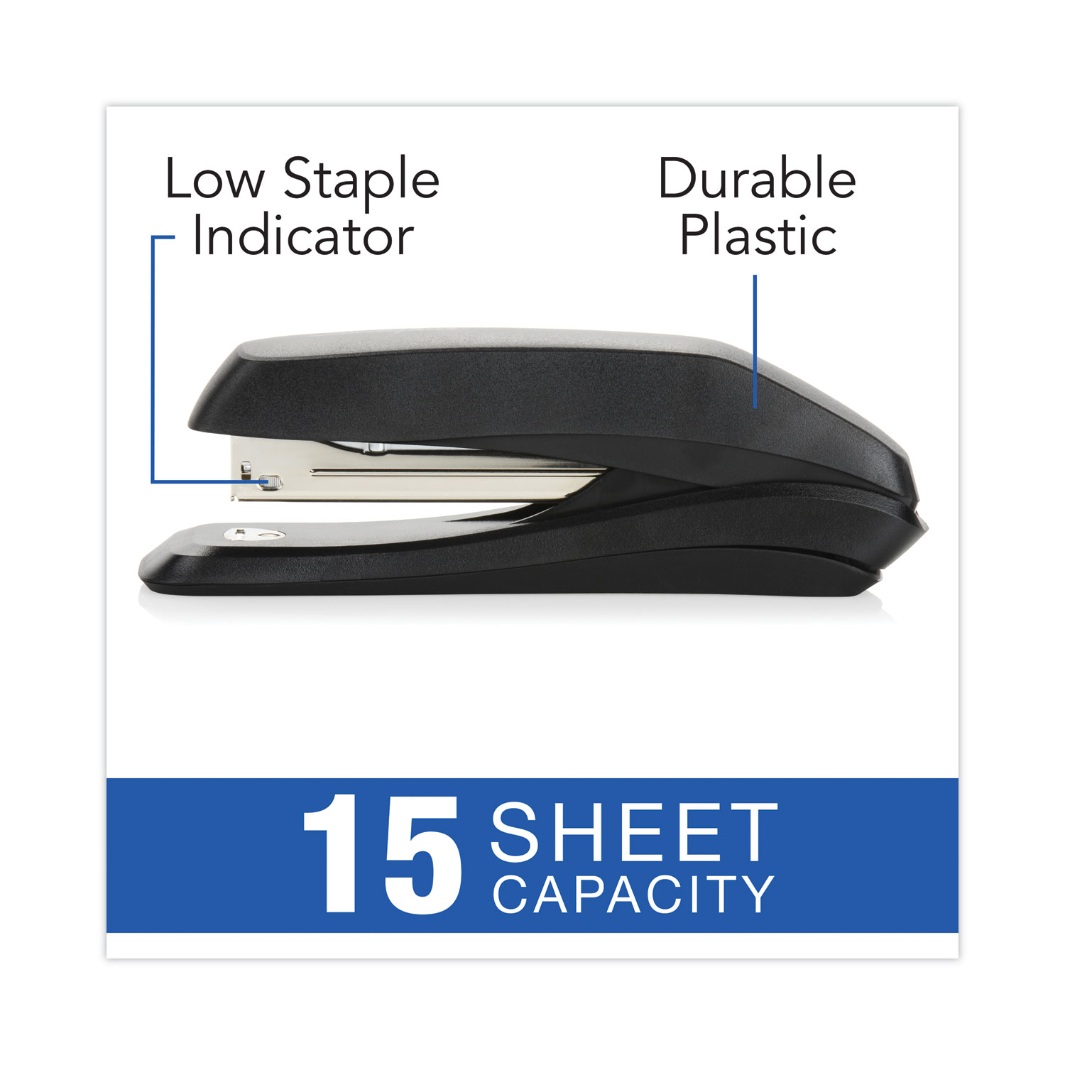 Swingline® Light Duty Standard Stapler, 20 Sheets, Black