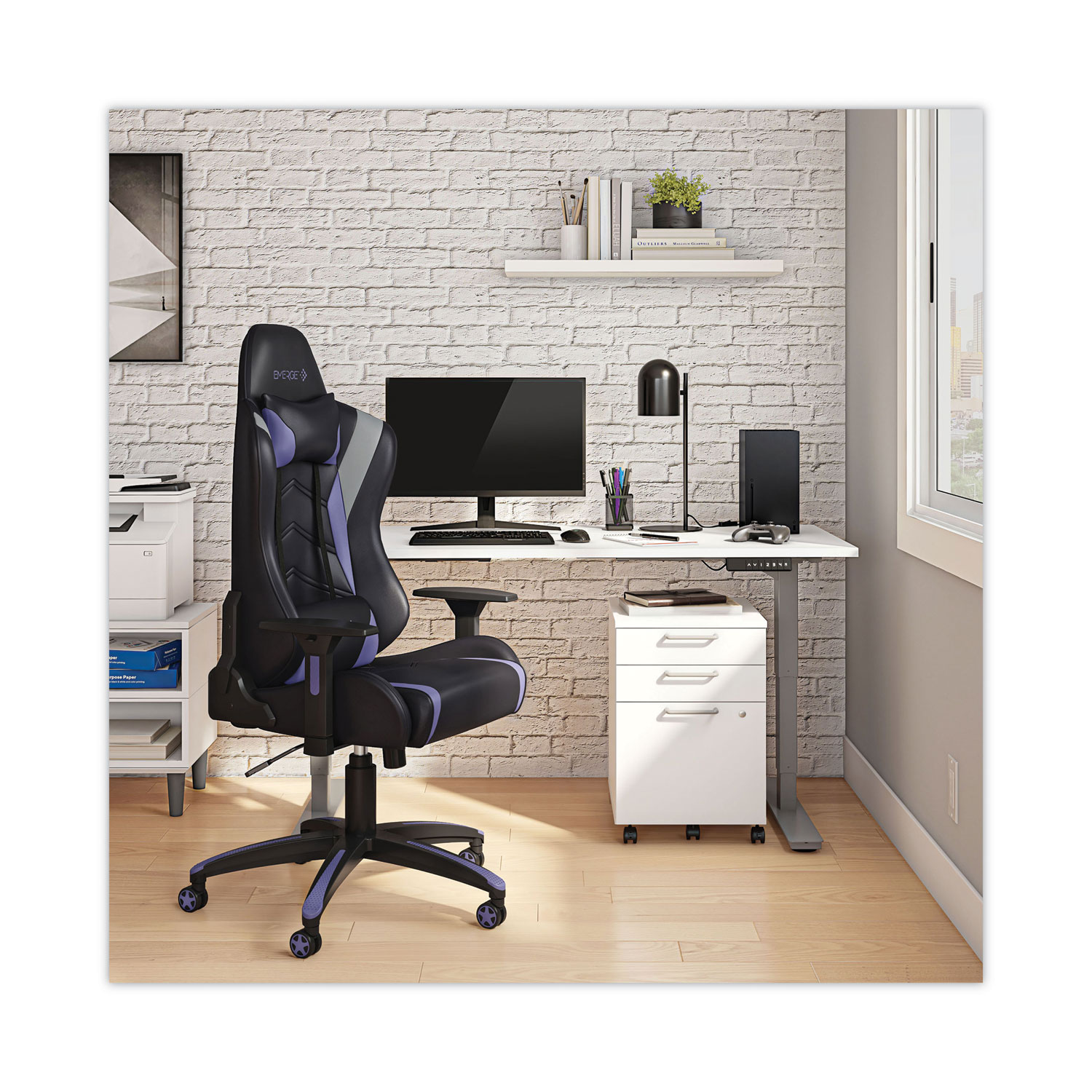 emerge vartan gaming chair purple