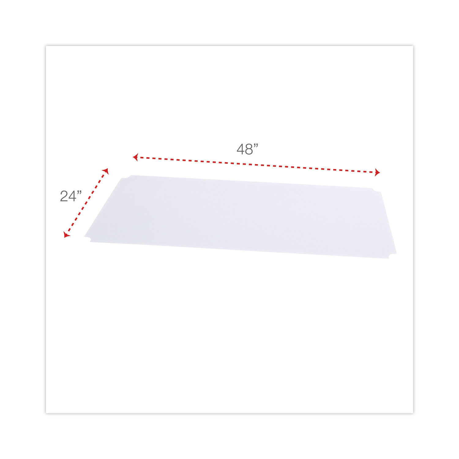 Alera Shelf Liners for Wire Shelving Clear Plastic 48W x 24D 4/Pack