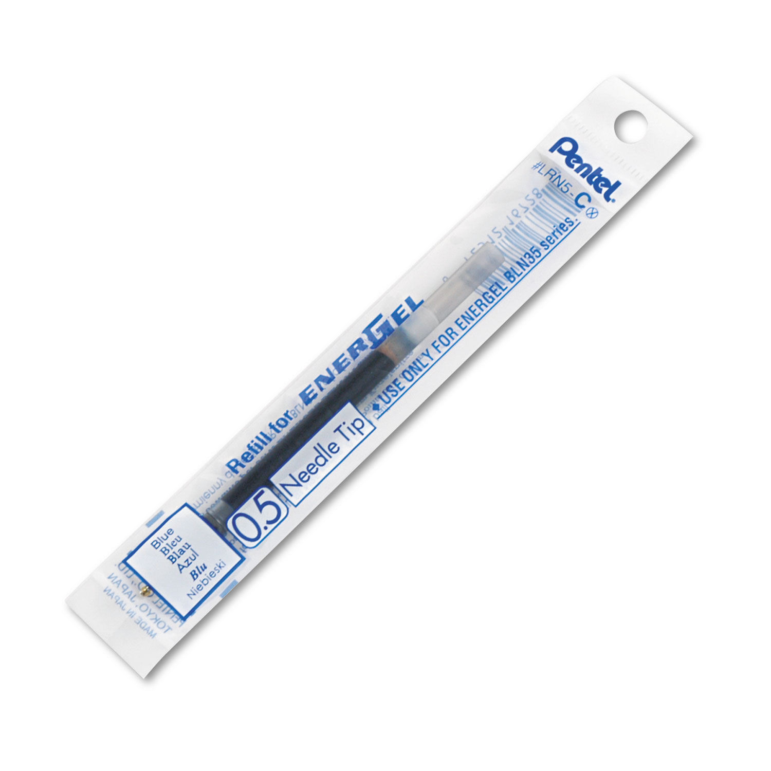 Refill for Pentel EnerGel Retractable Liquid Gel Pens, Fine, Blue Ink