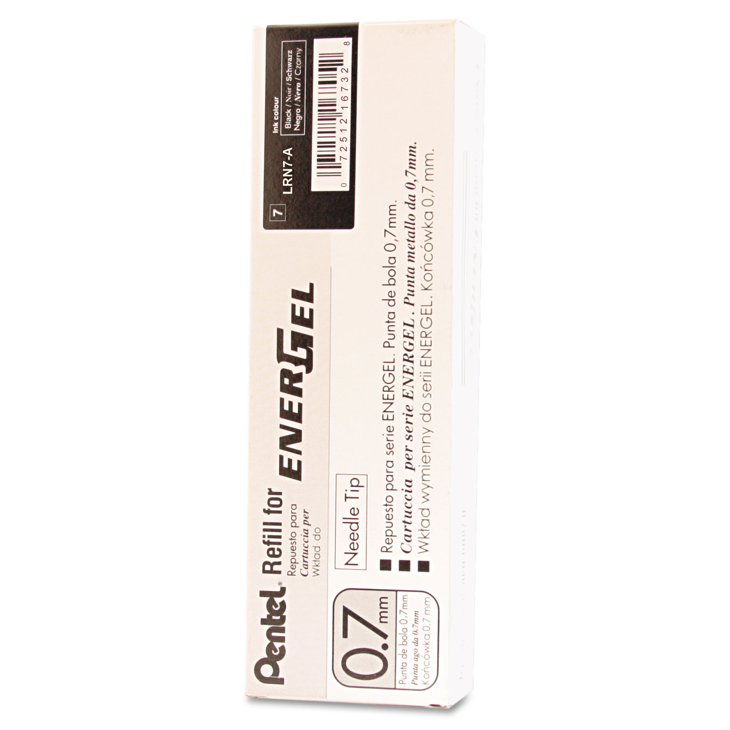 Refill for Pentel EnerGel Retractable Liquid Gel Pens, Medium, Black Ink