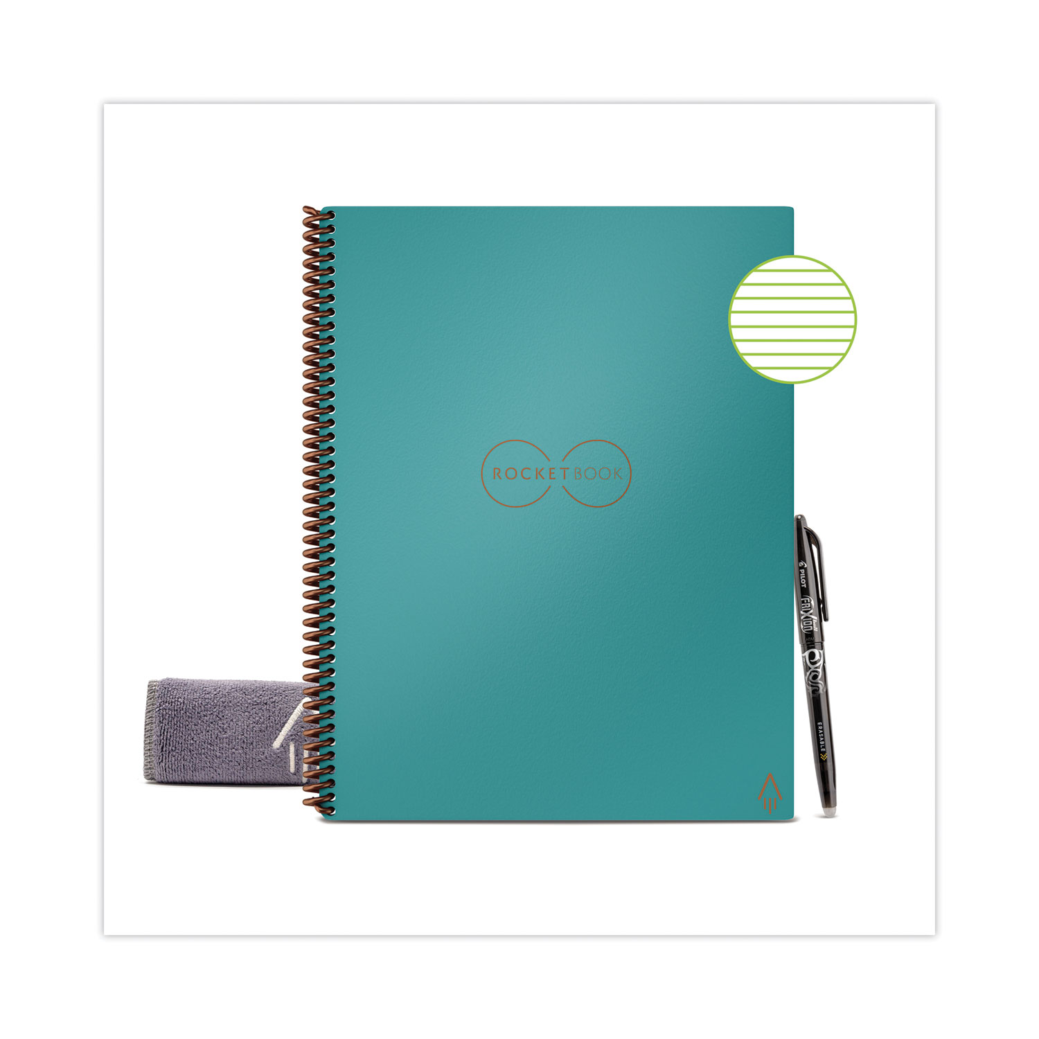 Core Smart Notebook, Medium/College Rule, Teal Cover, (16) 11 x 8.5 Sheets