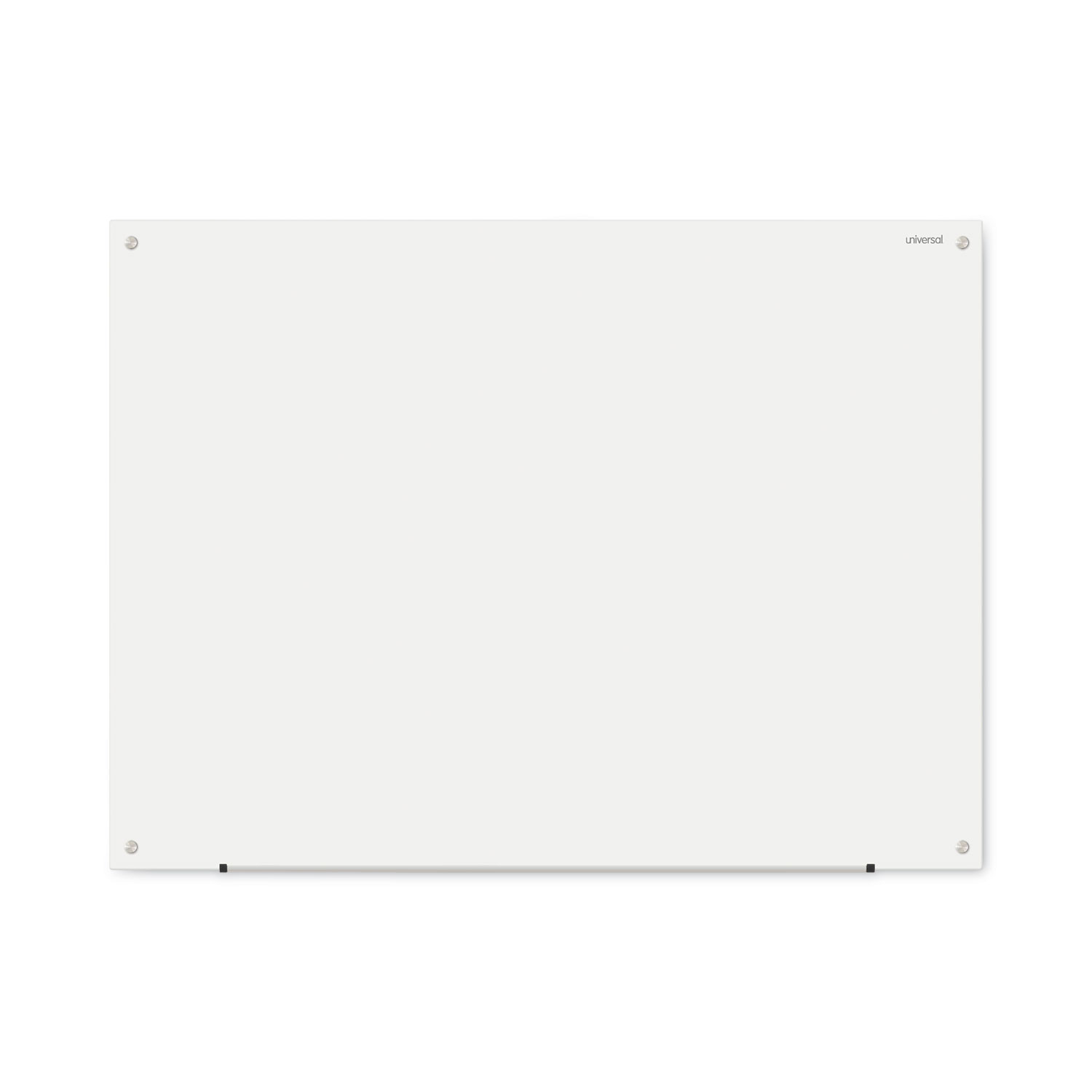 Frameless Glass Marker Board, 48″ x 36″, White Surface