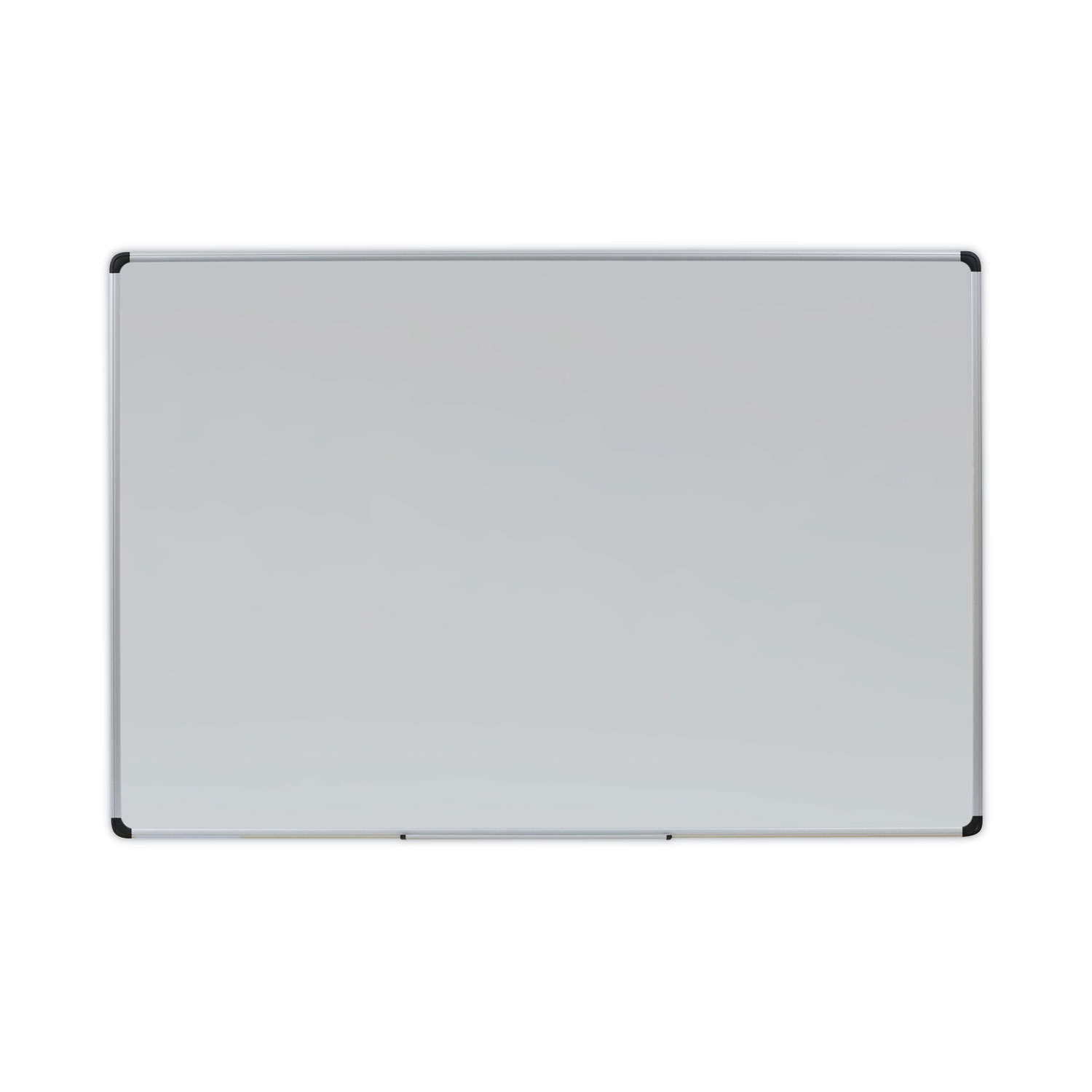 Deluxe Porcelain Magnetic Dry Erase Board, 72″ x 48″, White Surface, Silver/Black Aluminum Frame