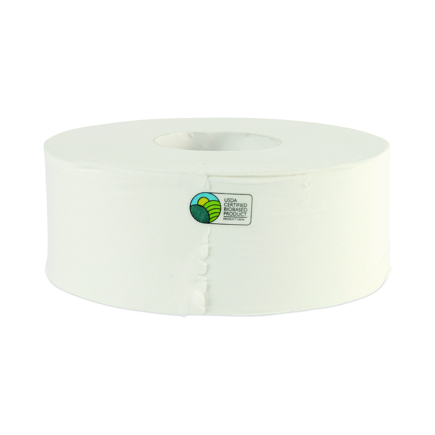 Boardwalk JRT Jr. Toilet Paper, Jumbo, Septic Safe, 1-Ply, White, 3.3 x  2,000 ft, 12/Carton