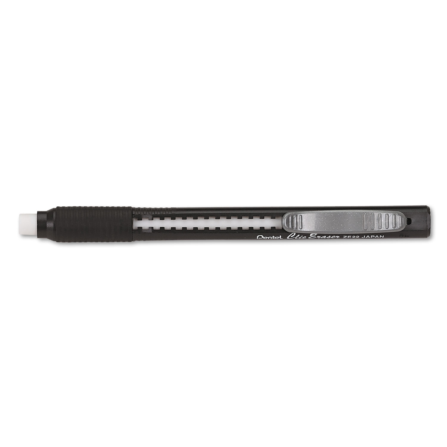 Clic Eraser Pencil-Style Grip Eraser, Black