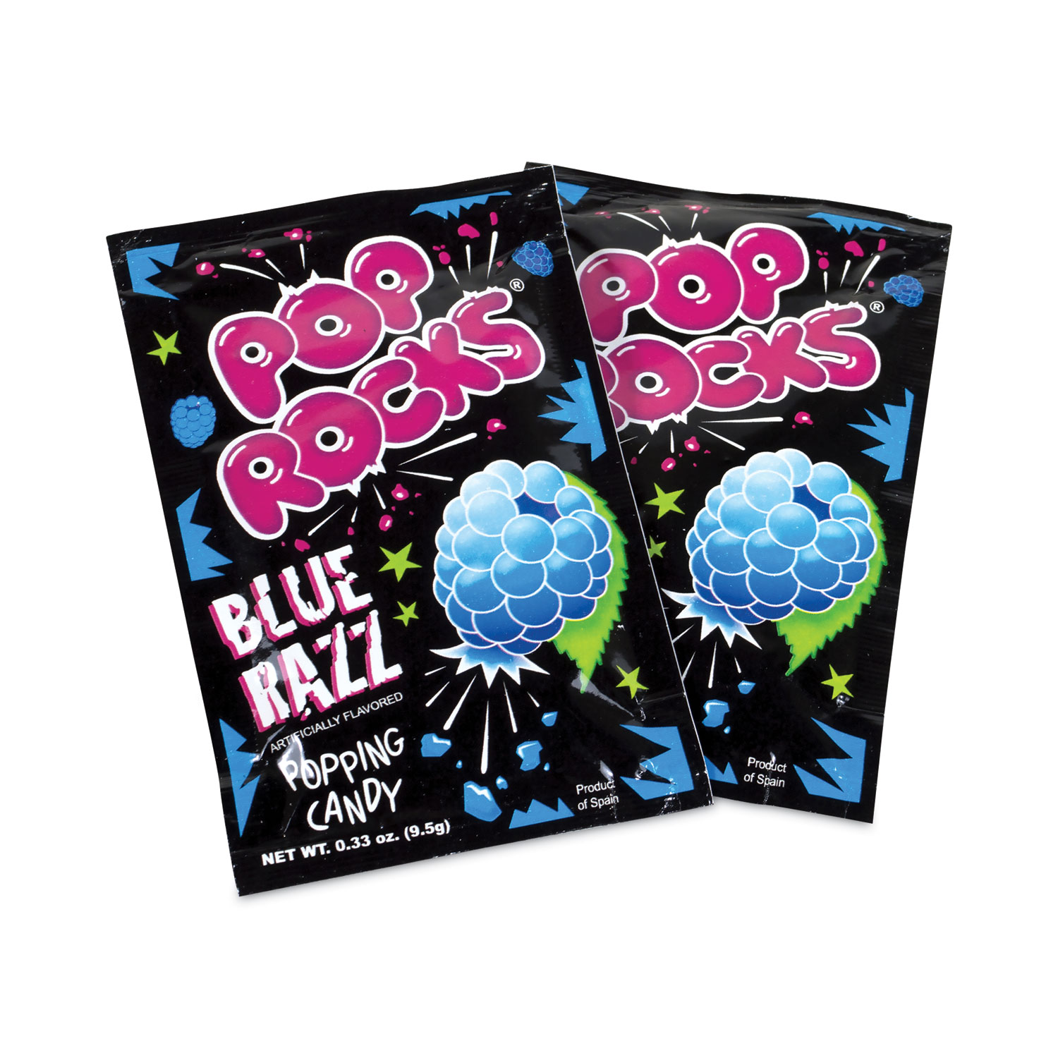 Sugar Candy, Blue Raspberry, 0.33 oz Pouches, 24/Carton