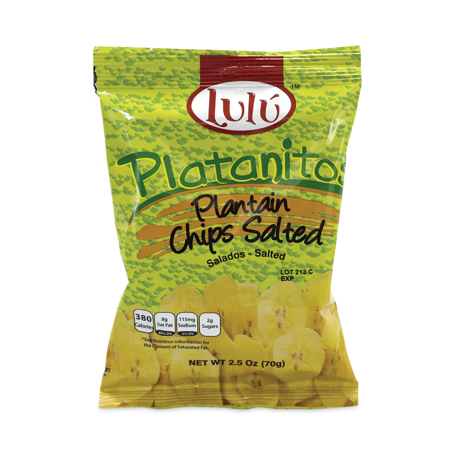 Platanitos Plantain Chips, 2.5 oz/Pack, 30 Packs/Carton