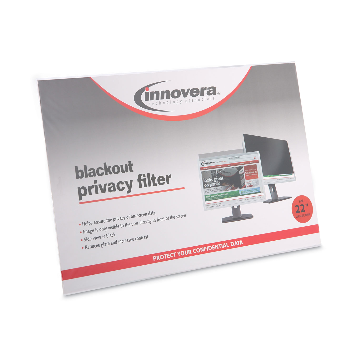 Innovera Blackout Privacy Filter for 22" Widescreen LCD 16:9 MPN # BLF22W 