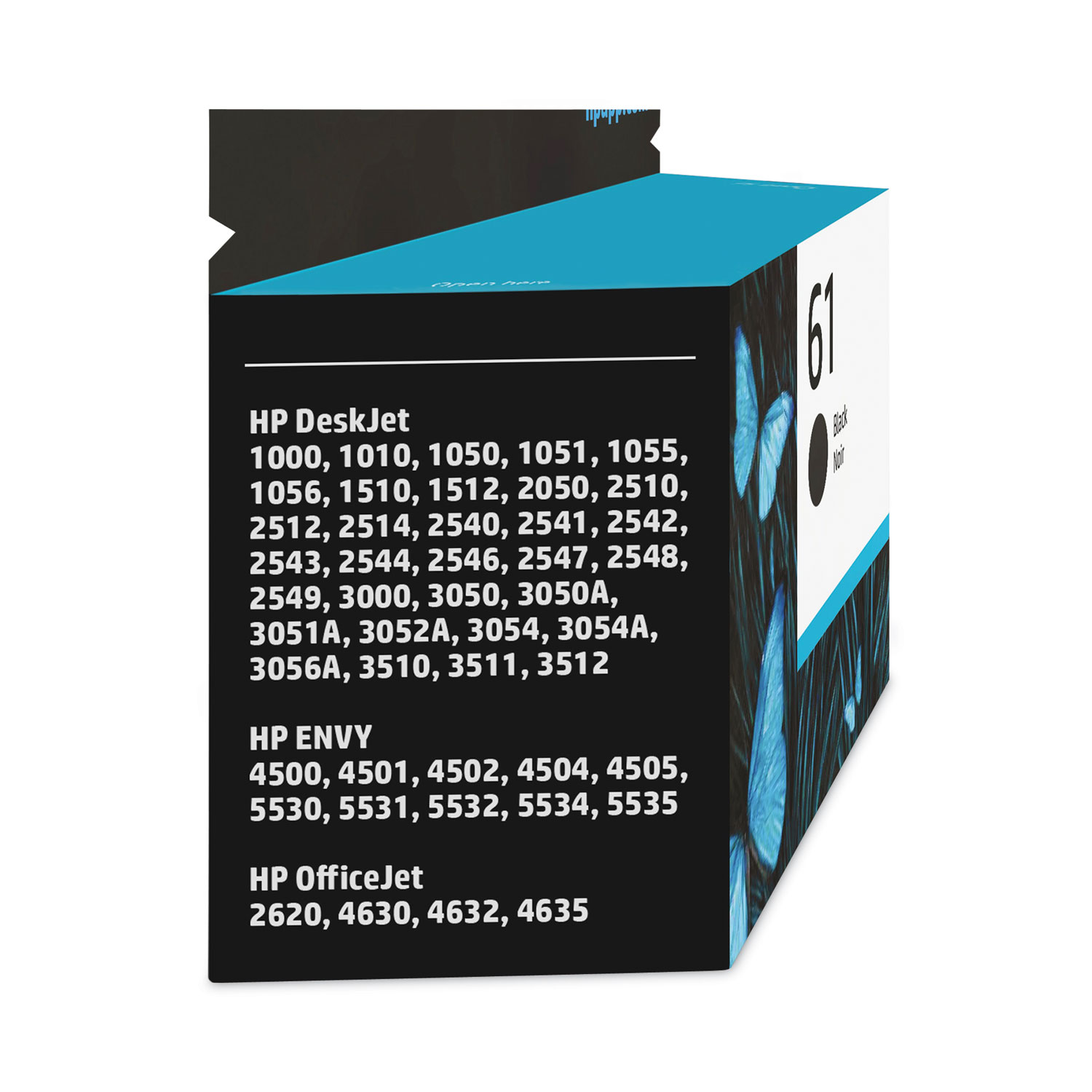 2 HP 61 Ink Cartridge Black CH561WN ENVY 4500 5530 4502 4504 5535 5531 ...