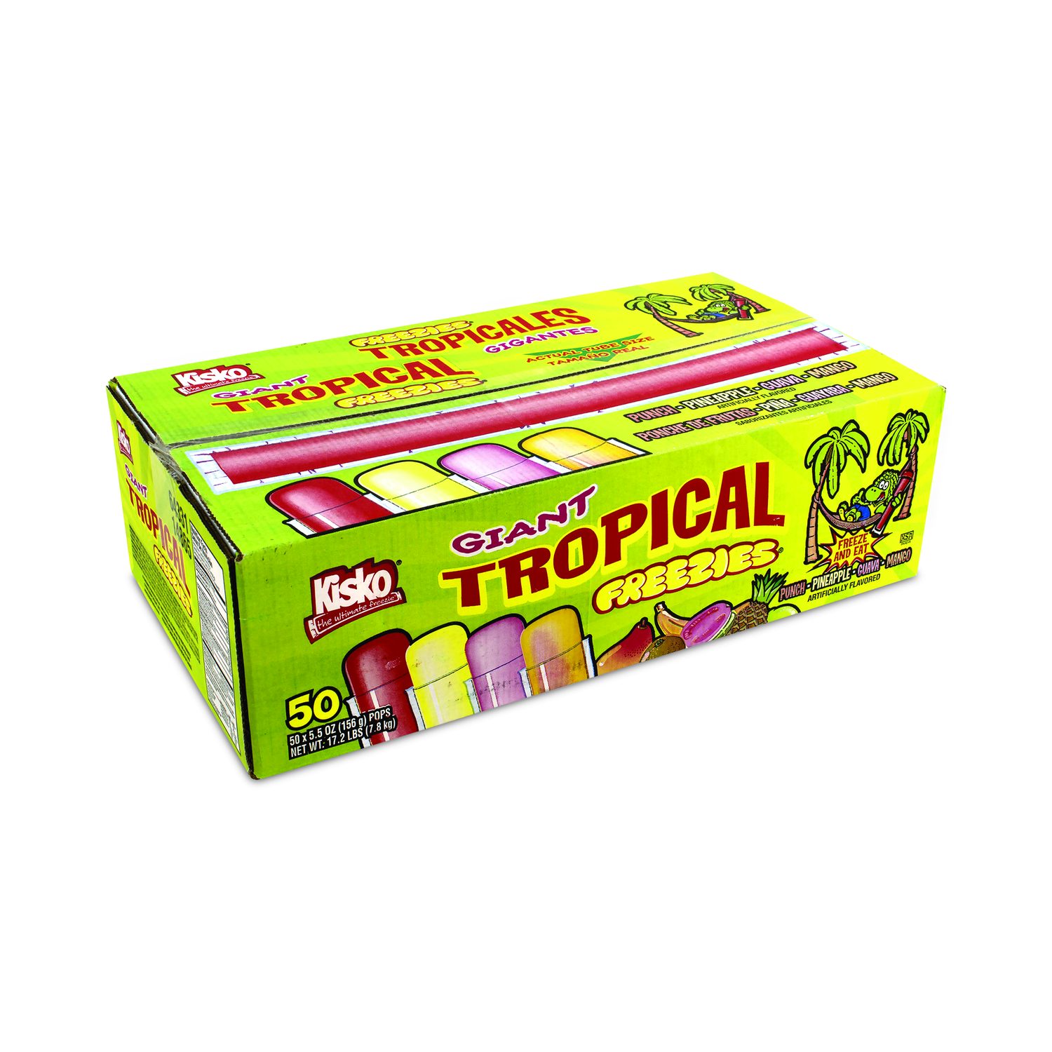 Green Rabbit Kisko Giant Tropical Freezies - Fruit Punch, Guava