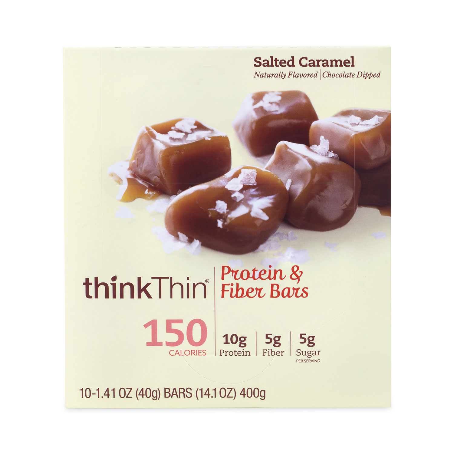 High Protein Bars, Salted Caramel, 1.41 oz Bar, 10 Bars/Carton