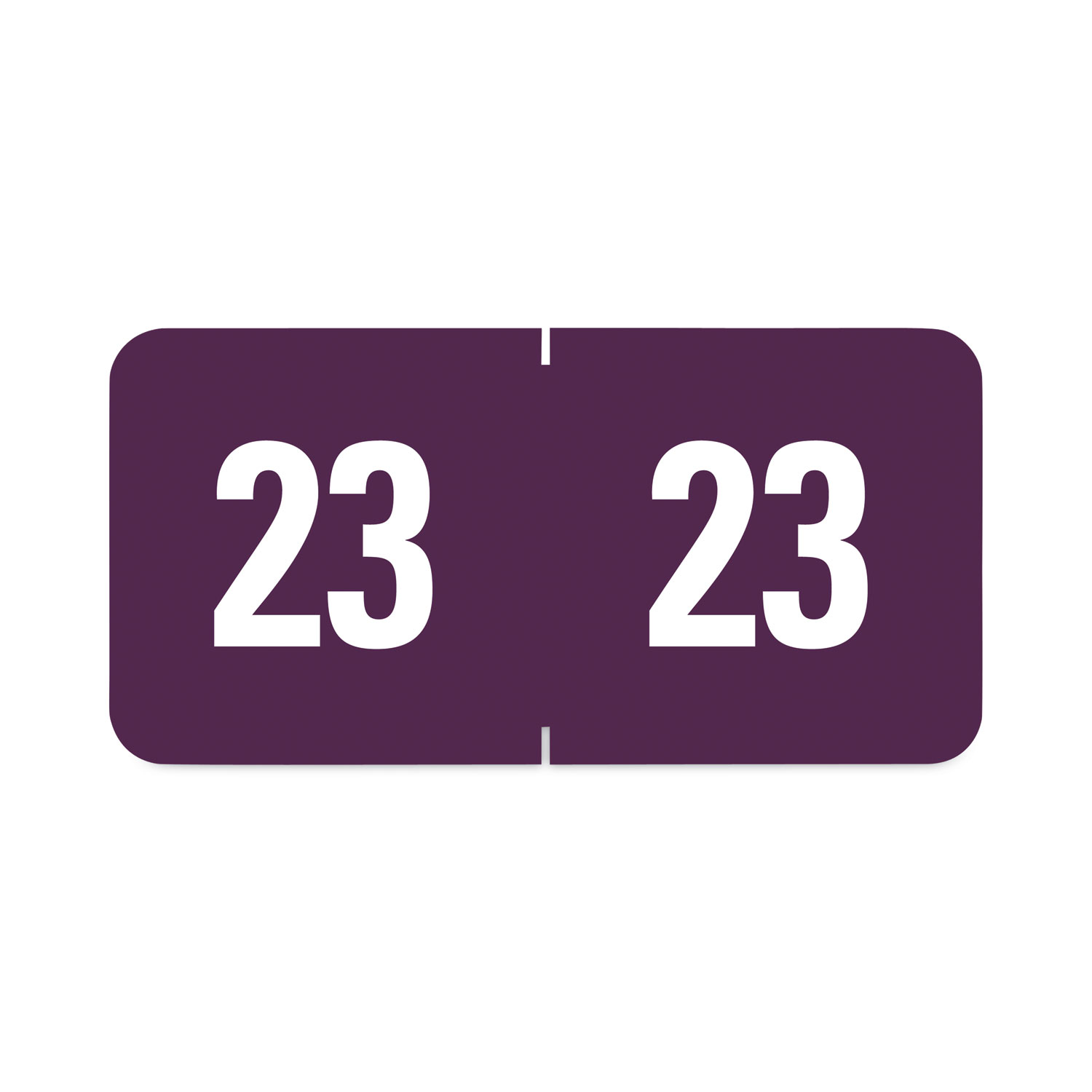 Yearly End Tab File Folder Labels, 23, 0.5 x 1, Purple, 25/Sheet, 10