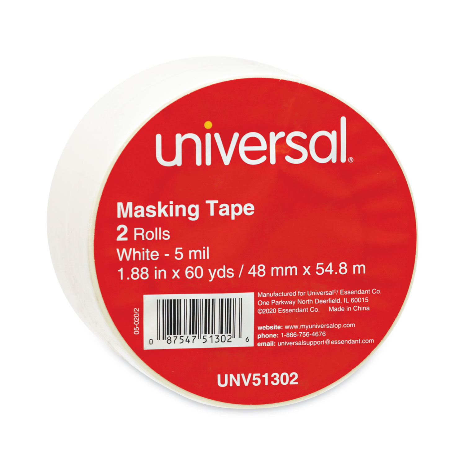 General-Purpose Masking Tape, 3 Core, 48 mm x 54.8 m, Beige, 24/Carton