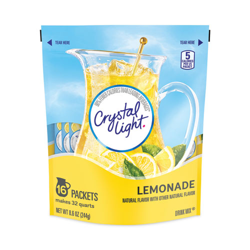 Flavored Drink Mix Pitcher Packs, Lemonade, 0.14 oz Packets, 16 Packets/Pouch, 1 Pouch/Carton