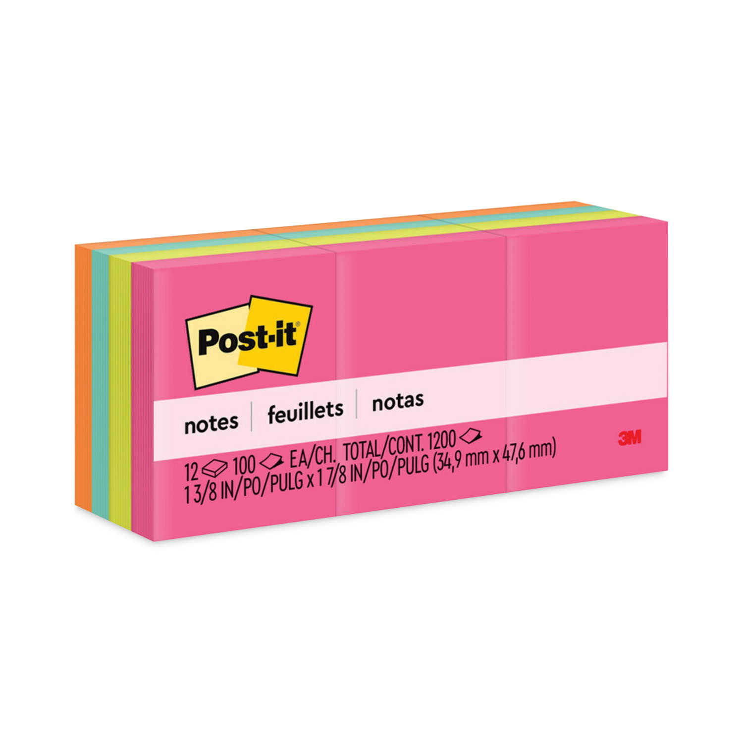 Post-it Notes 653AN Original Pads in Cape Town Colors 1 1/2 X 2 100-sheet for sale online 