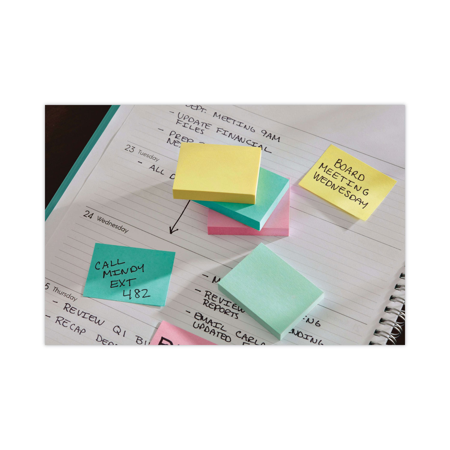Self-Stick Note Pads, 3 x 3, Assorted Pastel Colors, 100 Sheets/Pad, 12  Pads/Pack - mastersupplyonline