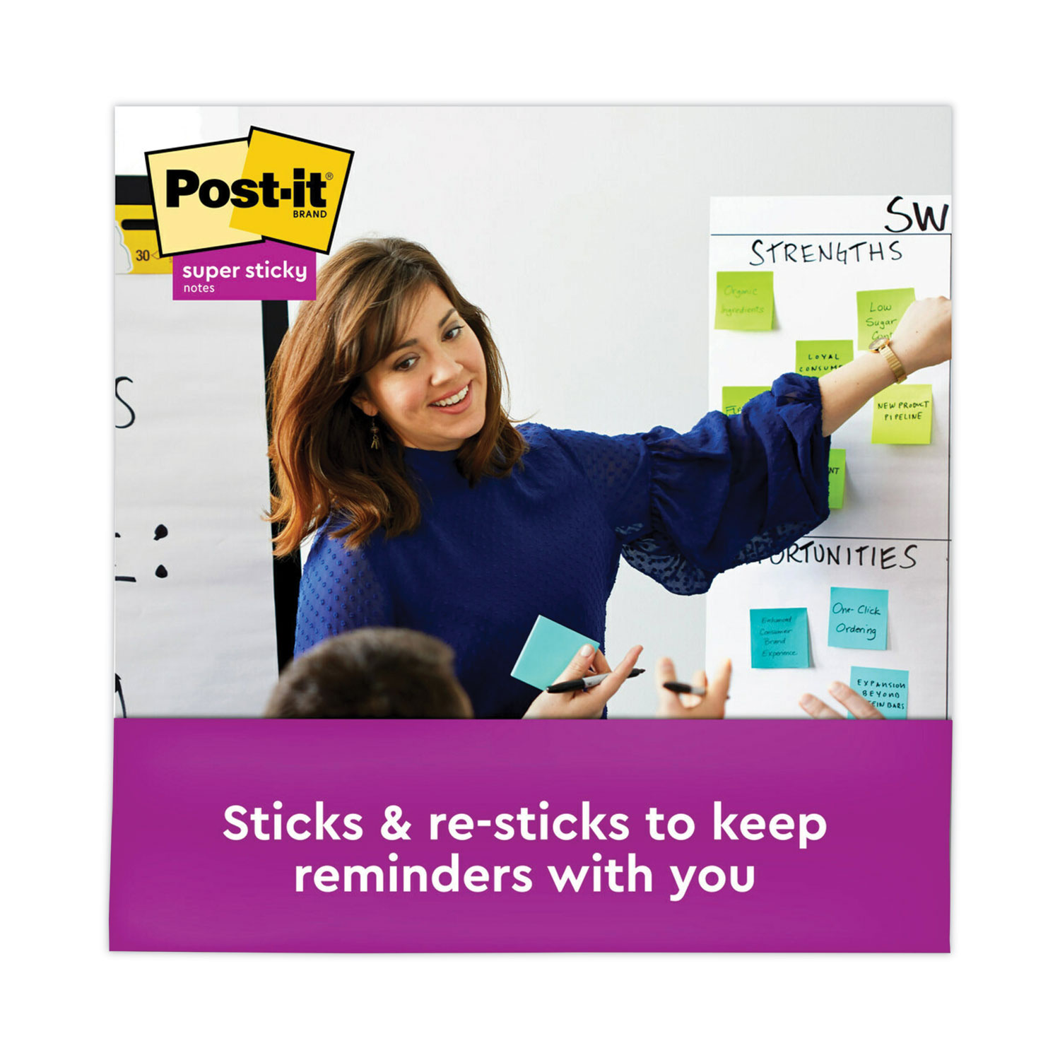 Post-it Pads in Supernova Neon Collection Colors, 2 x 2, 90