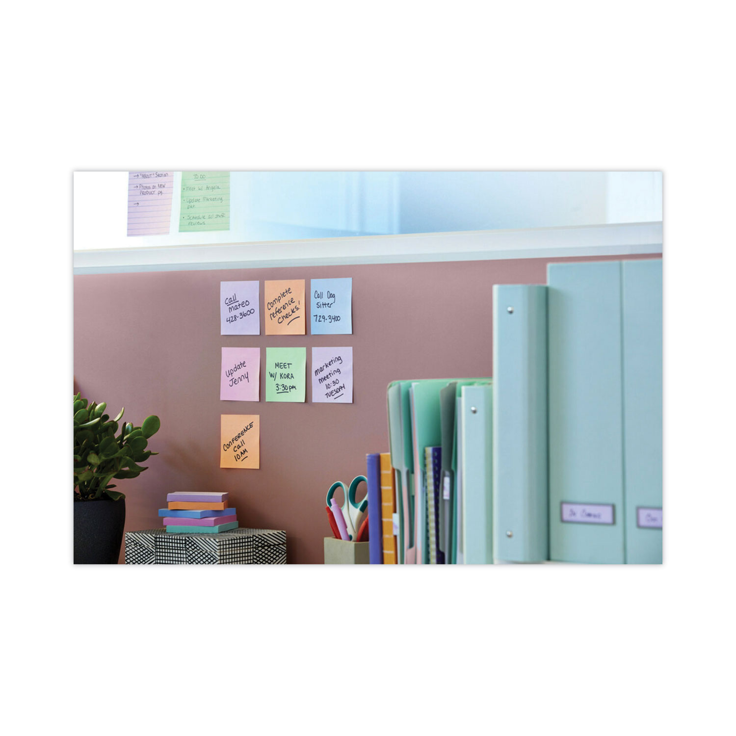 Notepads Post-it® Green 654 76x76mm pastel - Wulff Supplies