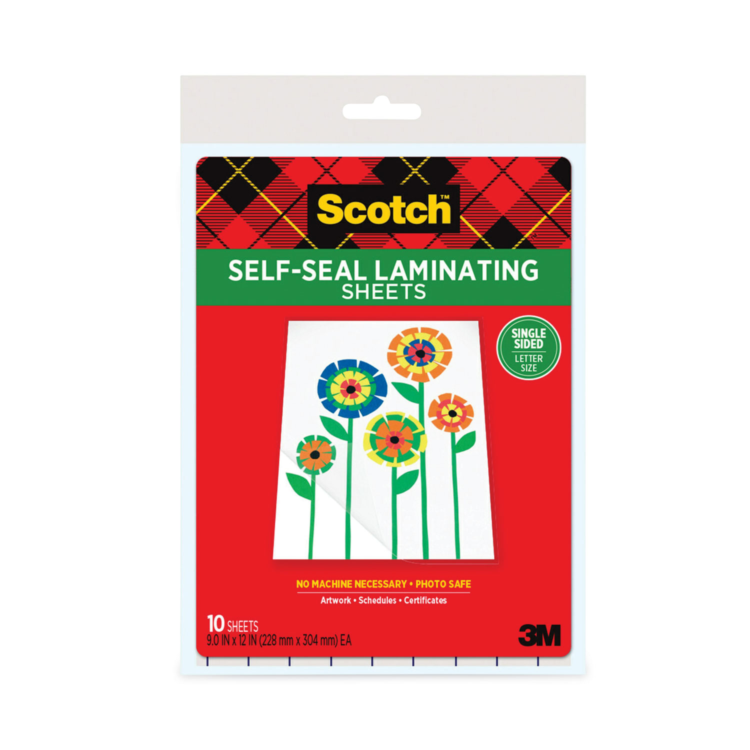 Self-Sealing Laminating Sheets, 6 mil, 9.06 x 11.63, Gloss Clear