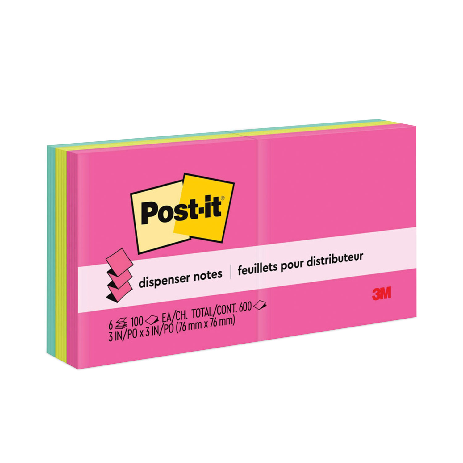 Post-it 6pk 3x3 Super Sticky Notes 70 Sheets/pad - Miami