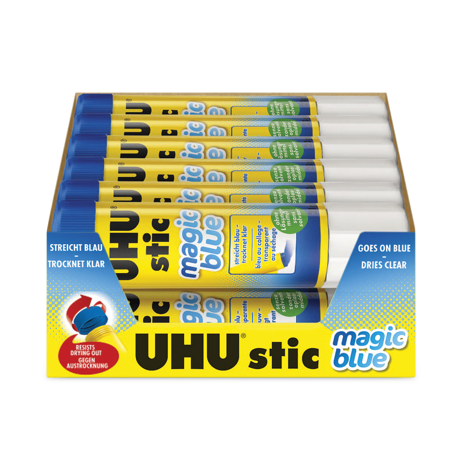 Stic Permanent Glue Stick, 1.41 oz, Applies Blue, Dries Clear - IDM Products