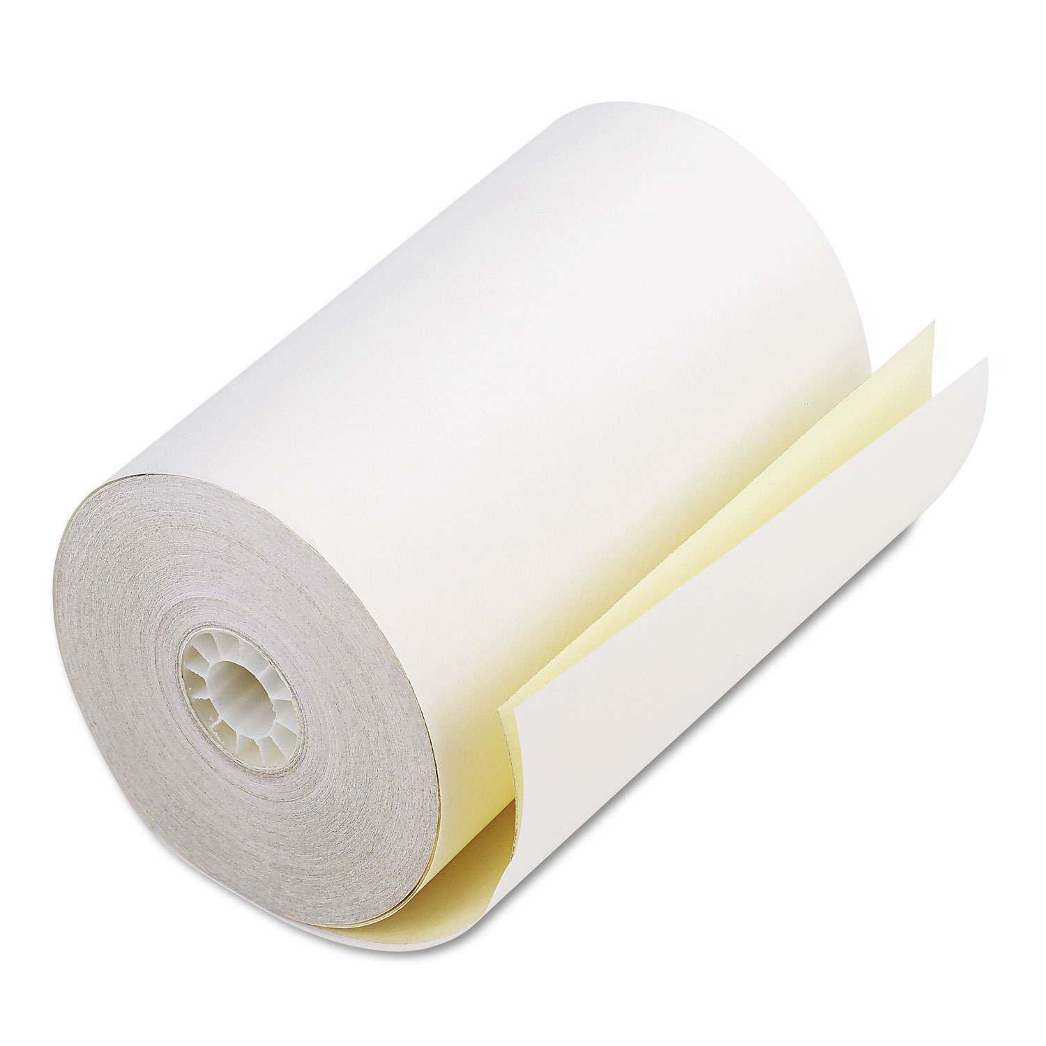  Iconex 8785 Impact Printing Carbonless Paper Rolls, 4.5 x 90 ft, White/Canary, 24/Carton (ICX90770469) 