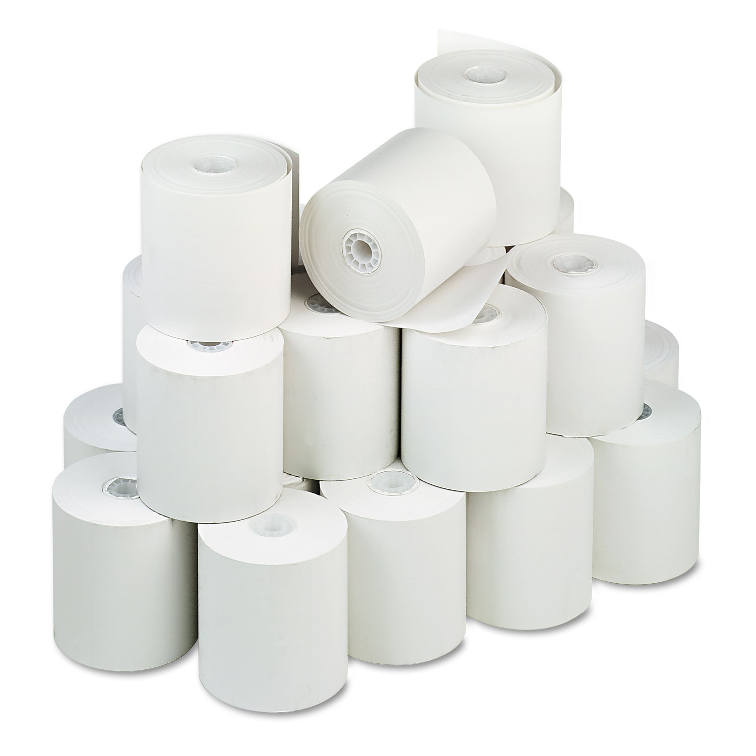 PM Company® Single Ply Thermal Cash Register/POS Rolls, 3" x 225 ft